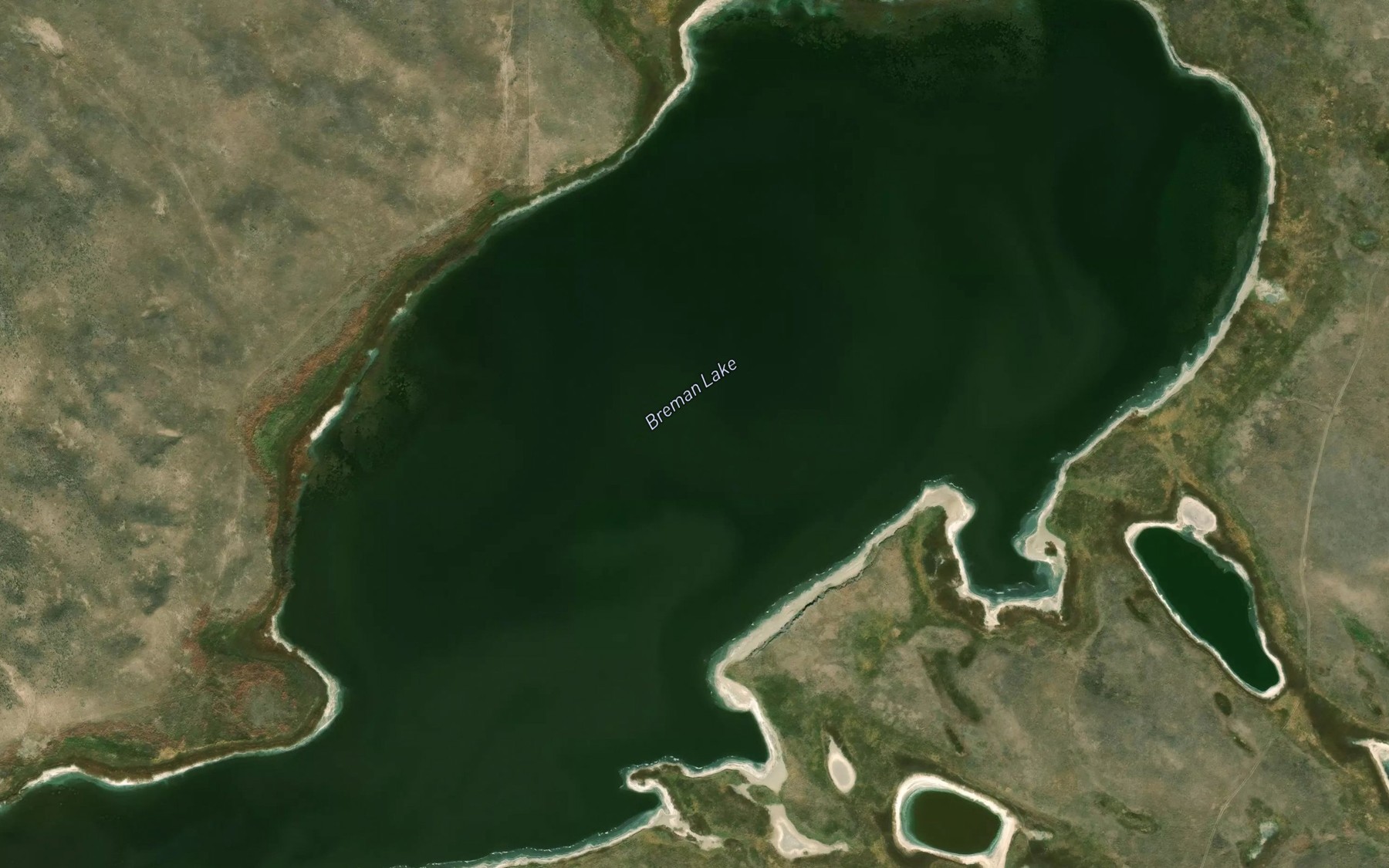 Satellite map of the Breman Lake