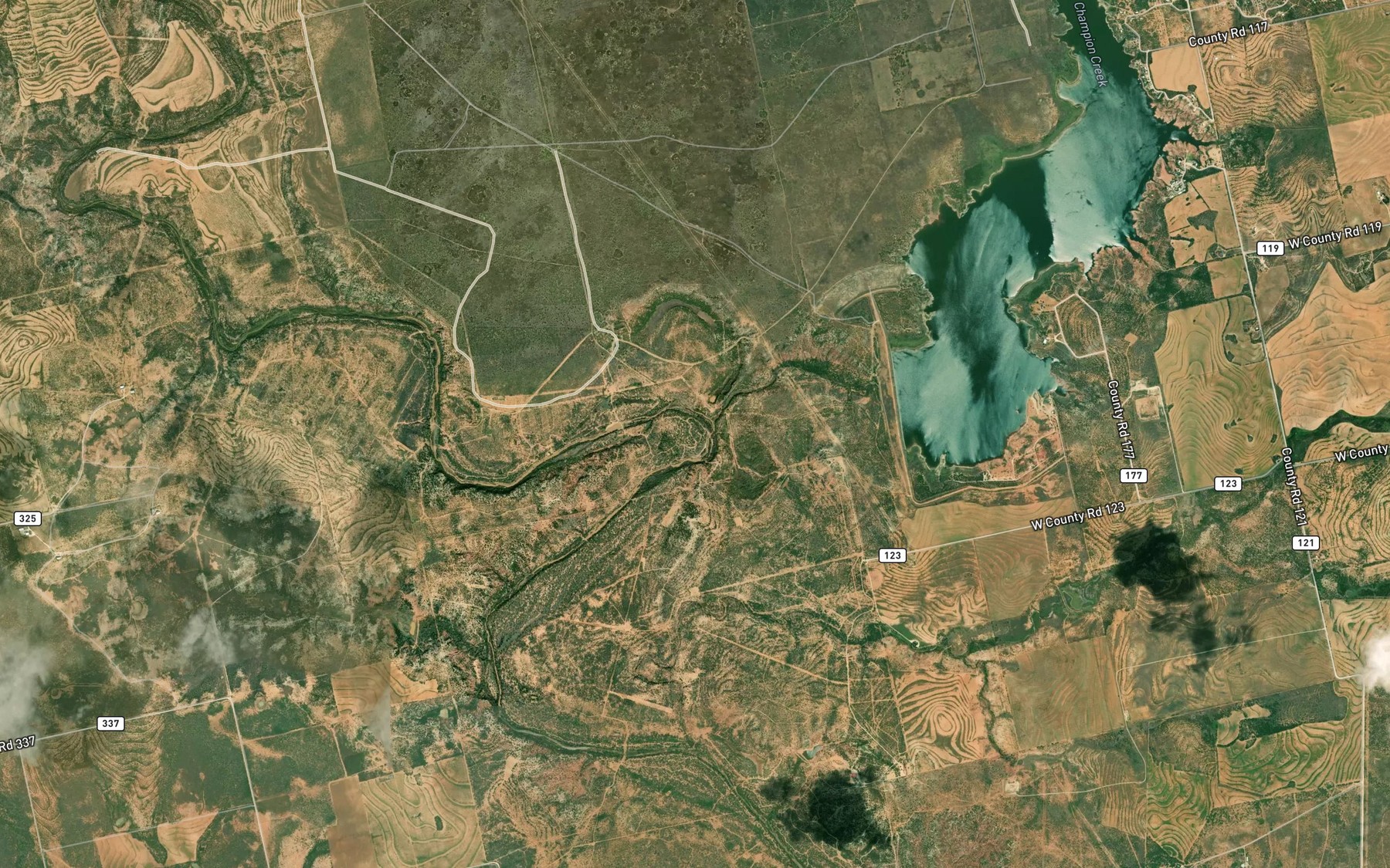 Satellite map of the Horseshoe Bend