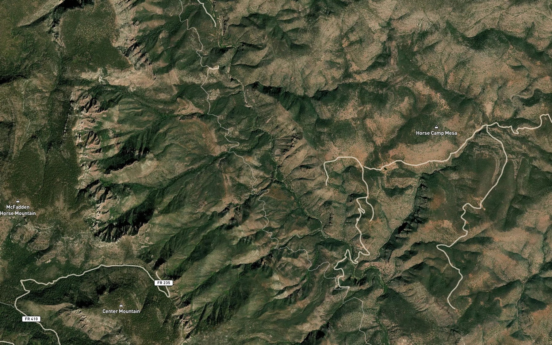 Satellite map of the Gold Creek
