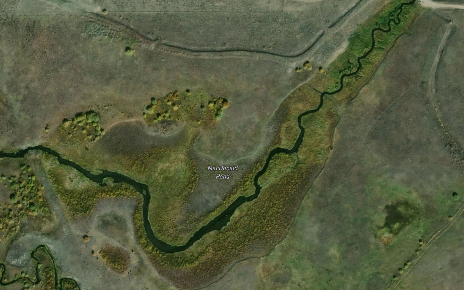 Satellite map of the MacDonald Pond
