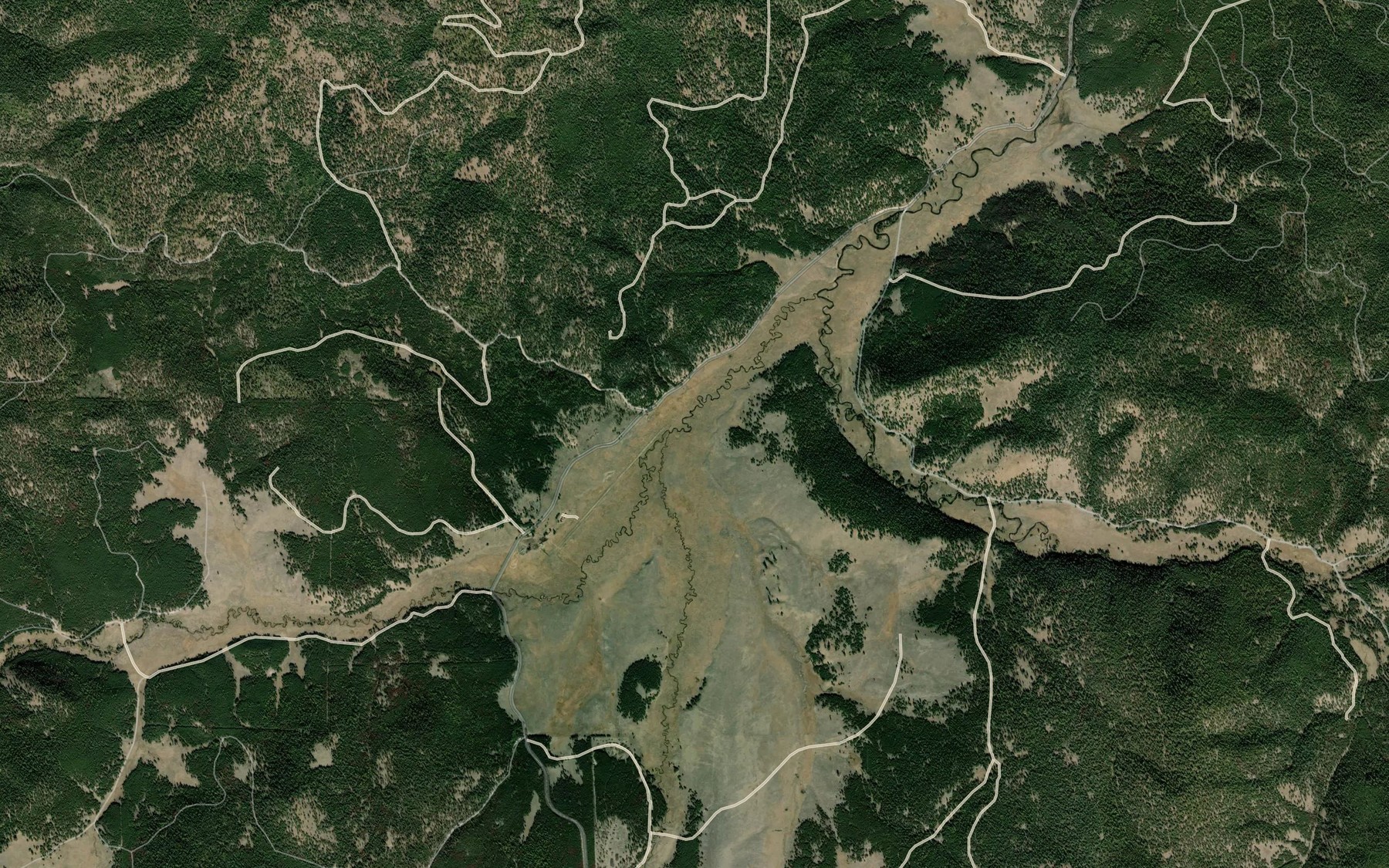 Satellite map of the Dry Creek
