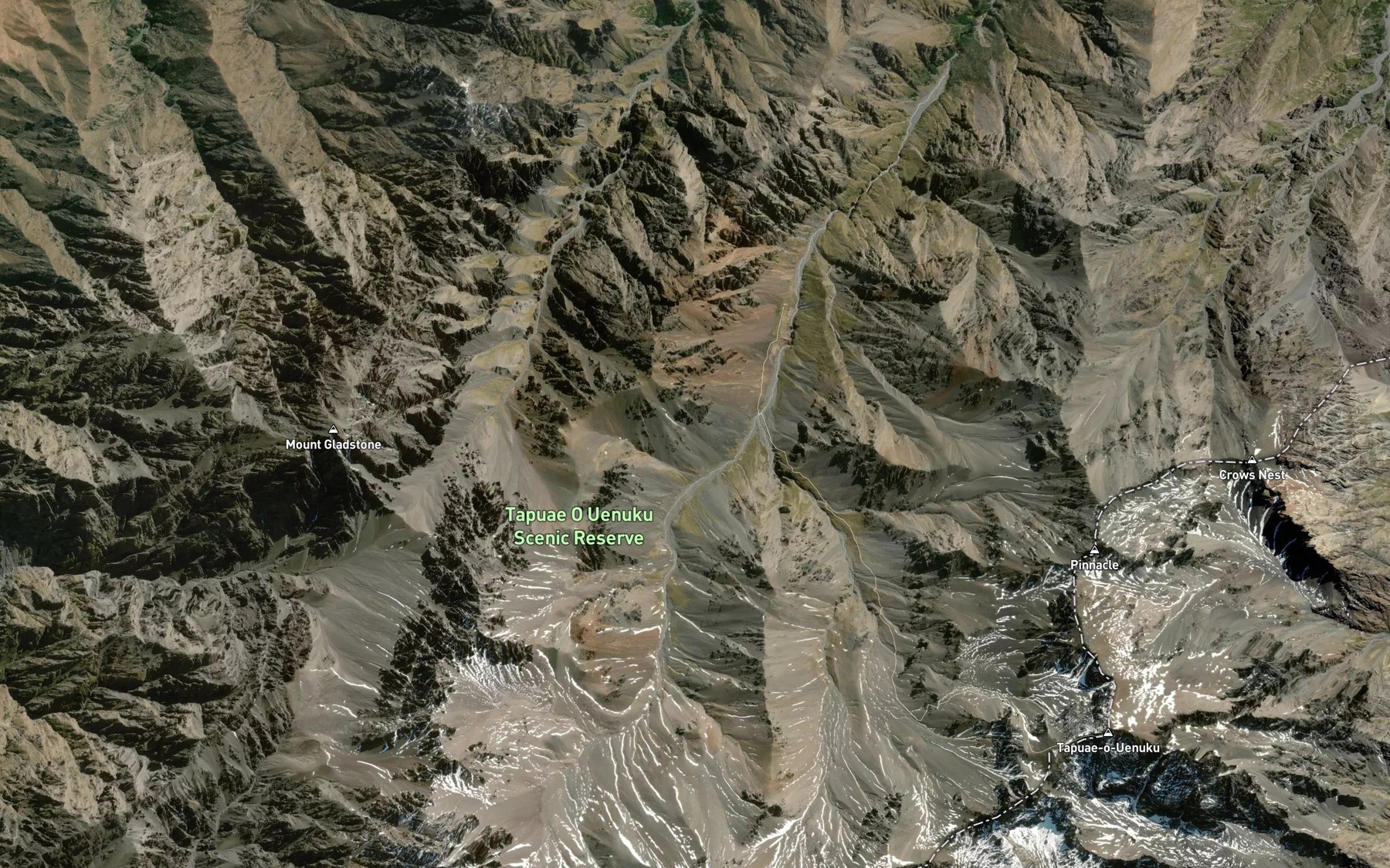 Satellite map of the Staircase Stream