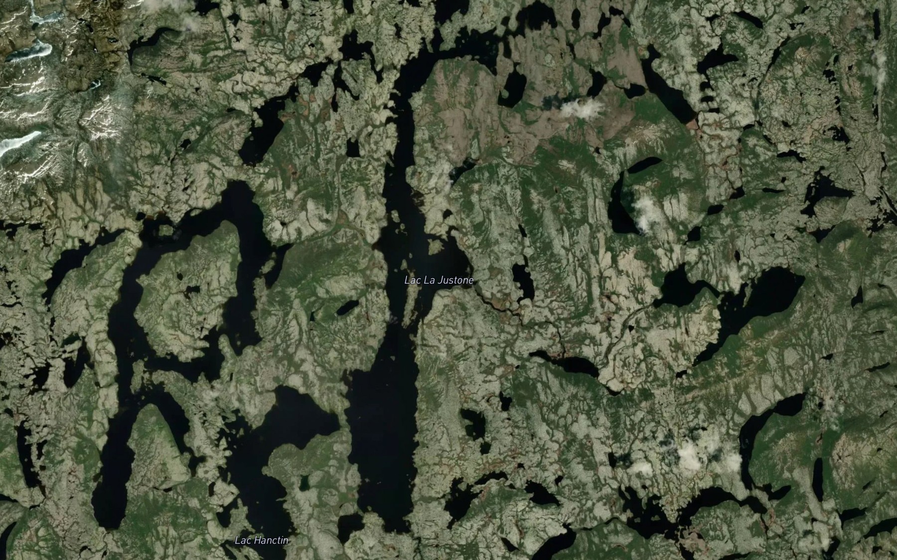Satellite map of the Lac La Justone