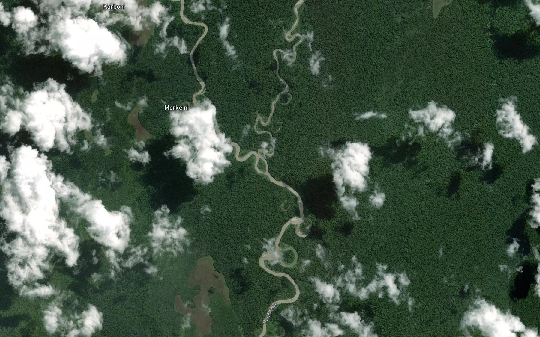 Satellite map of the Wuro River