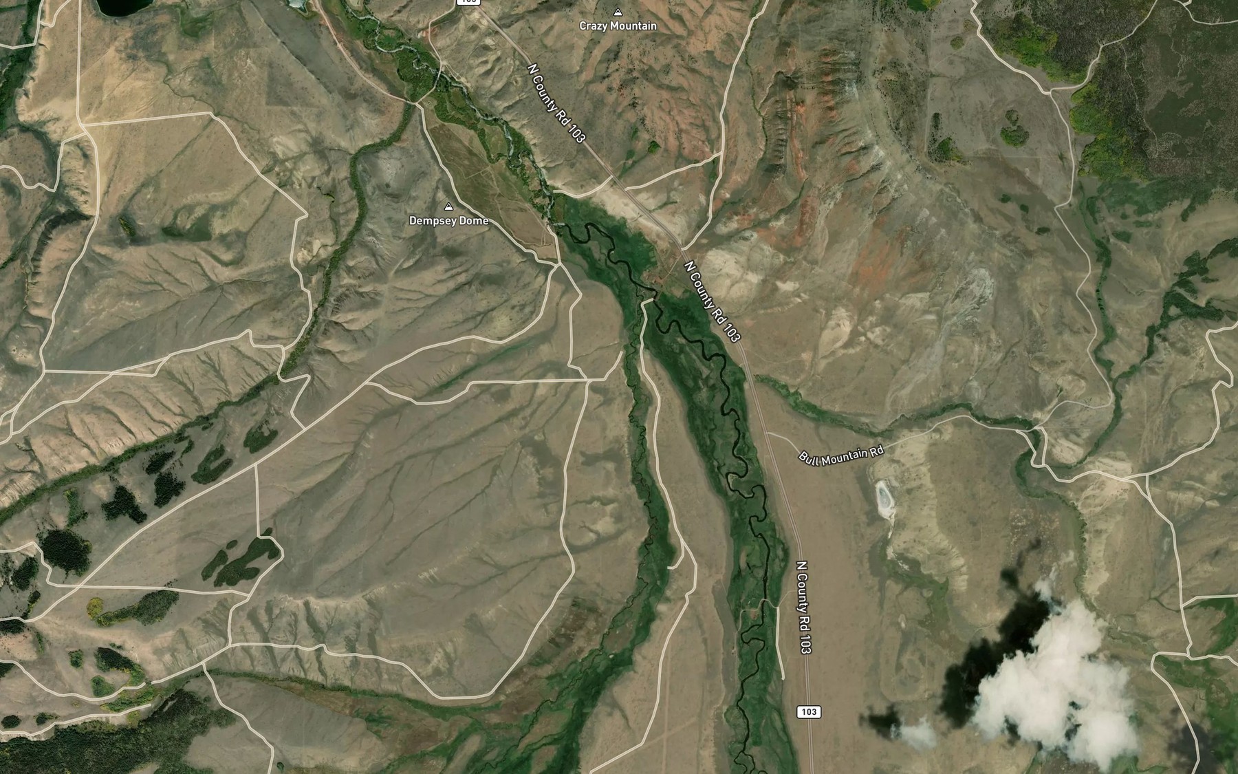 Satellite map of the La Garde Ditch