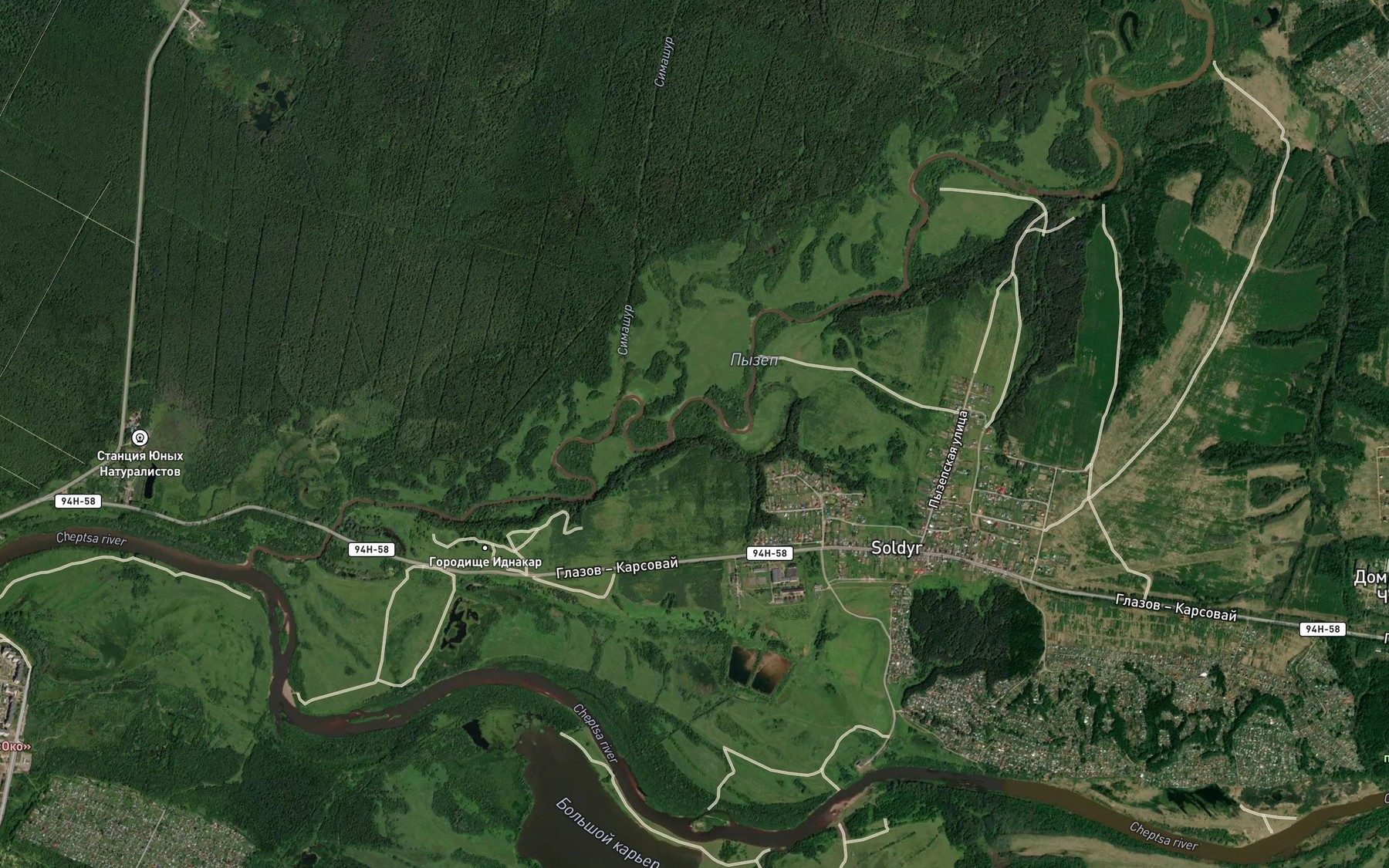 Satellite map of the Simashur