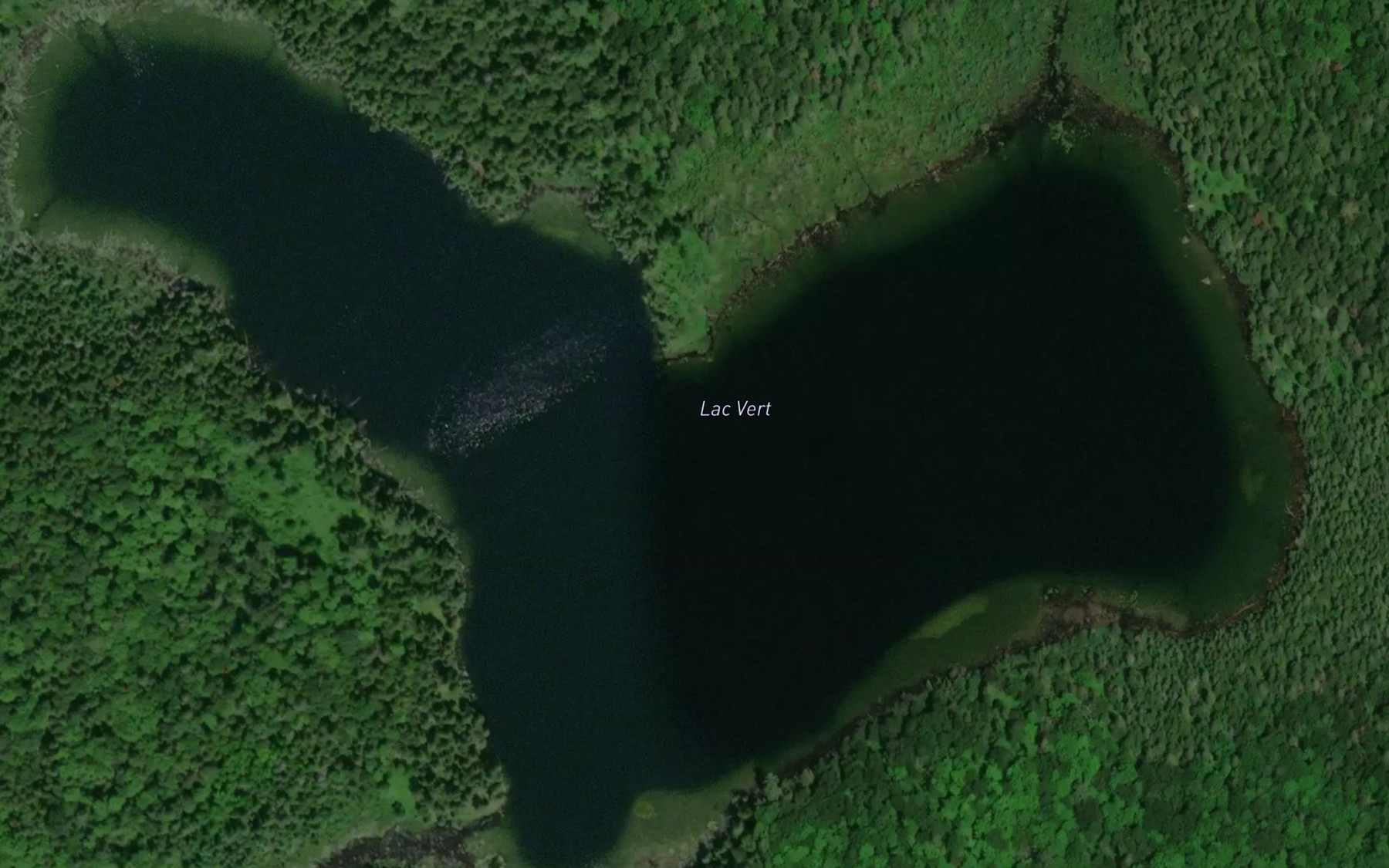 Satellite map of the Lac Vert