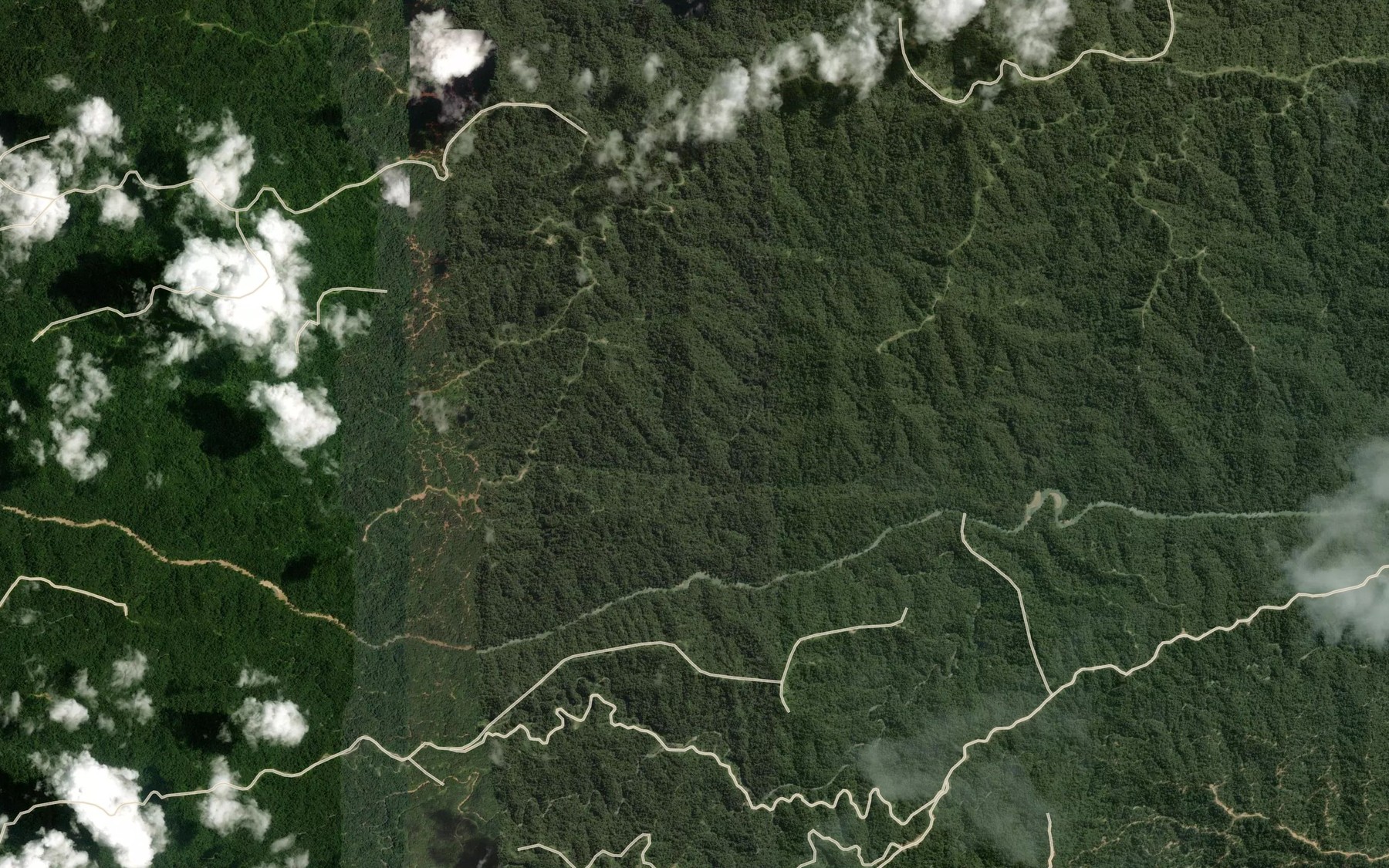 Satellite map of the Sungai Jalangi