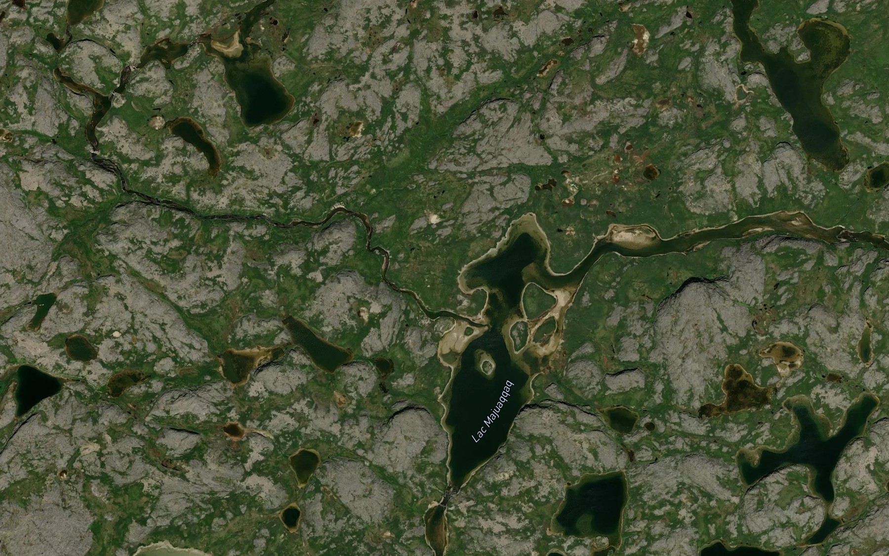 Satellite map of the Ruisseau Kuugajaaraaluk