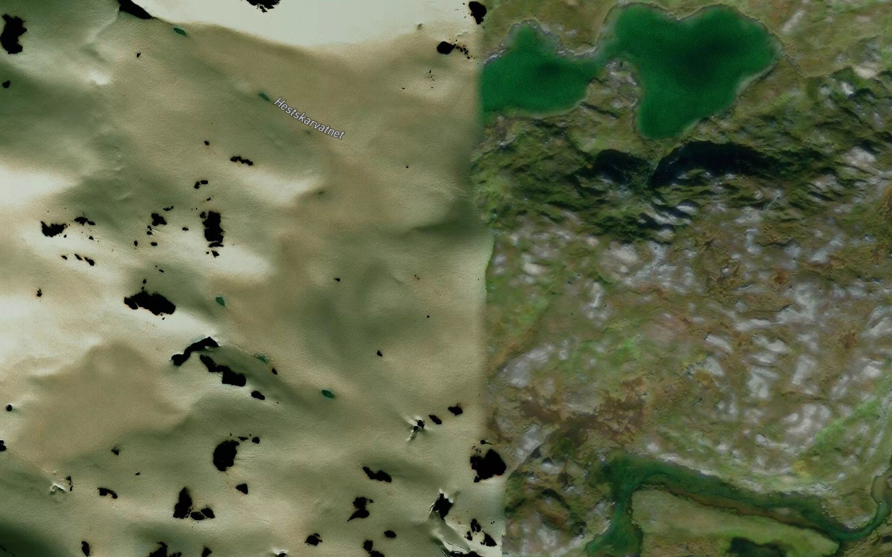 Satellite map of the Hestskardvatnet