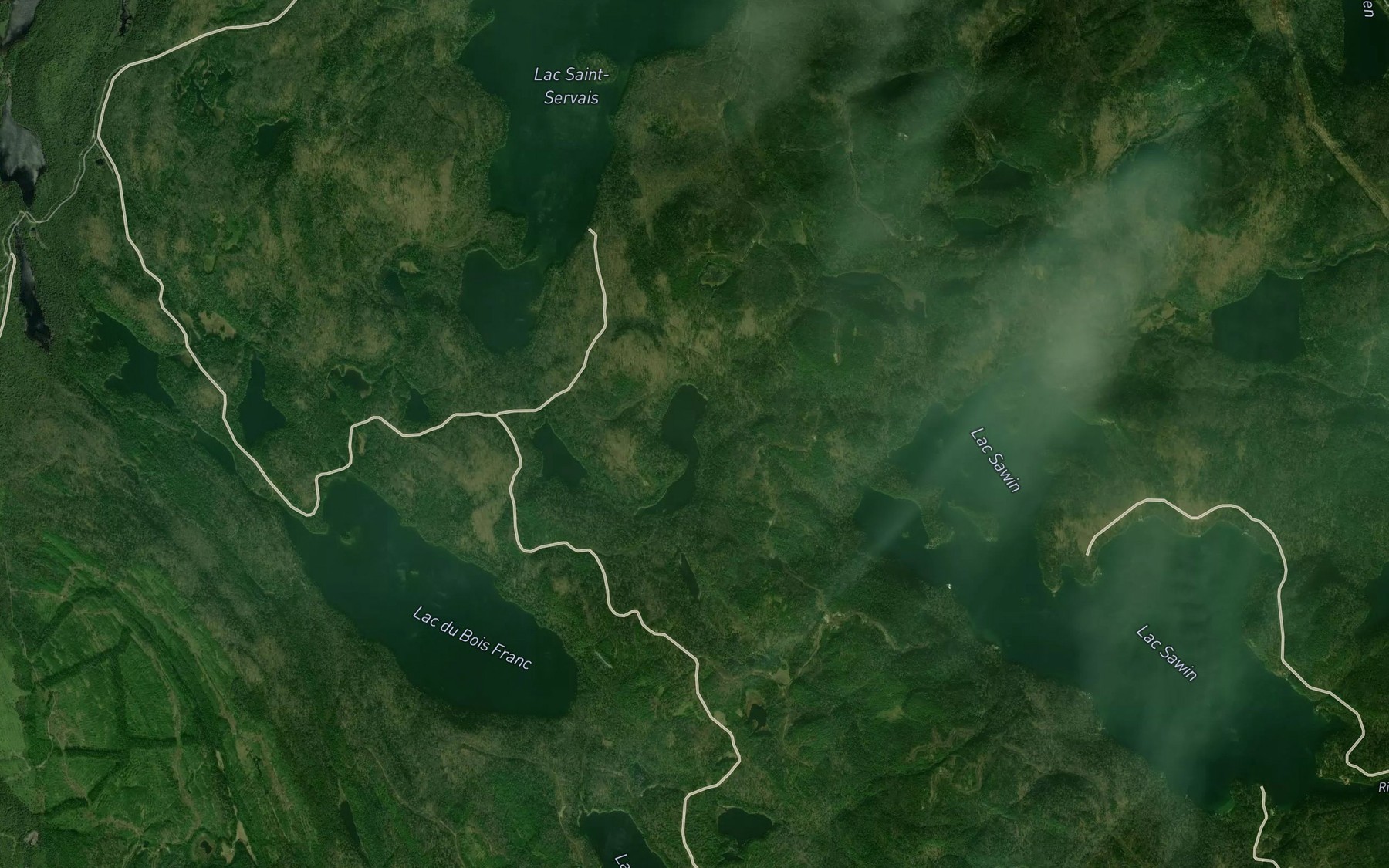 Satellite map of the Lac Catin