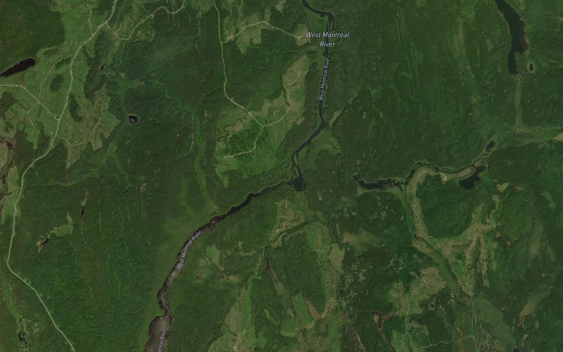 Satellite map of the Cleaver Creek