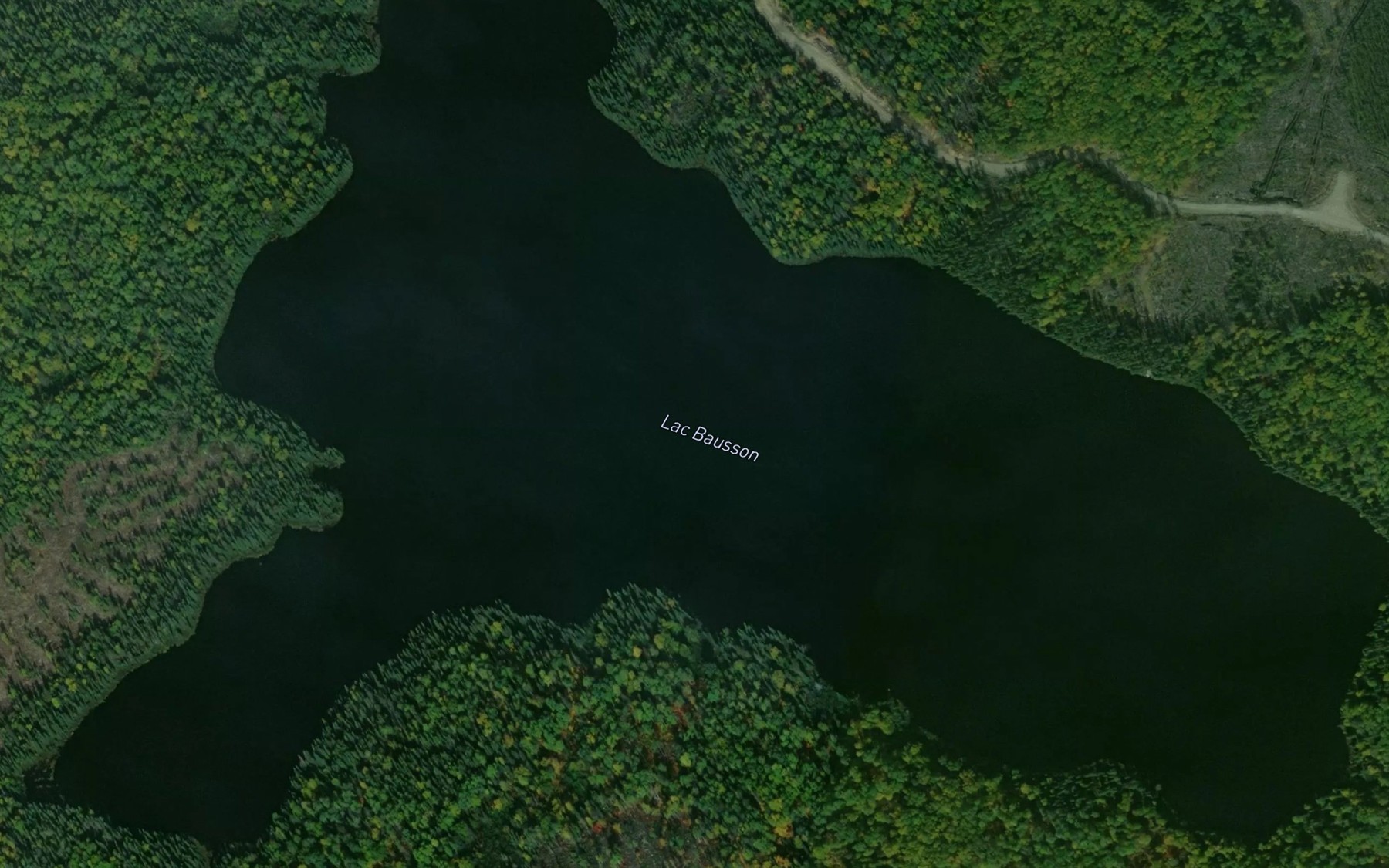Satellite map of the Lac Bausson