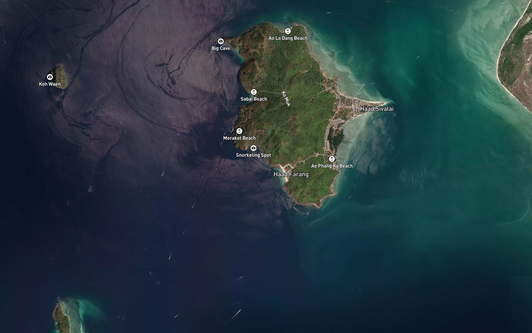 Satellite map of the Ao Farang