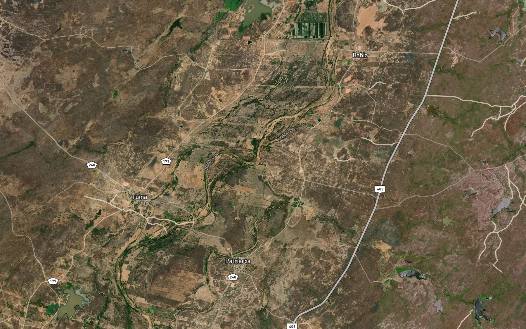 Satellite map of the Riacho Caioca