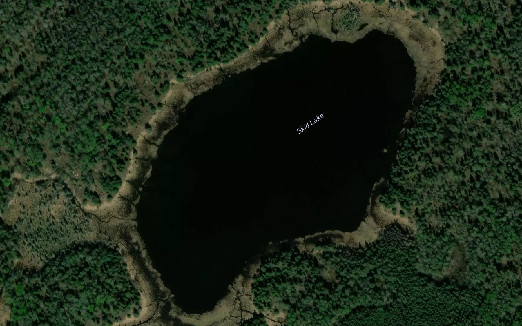 Satellite map of the Skid Lake