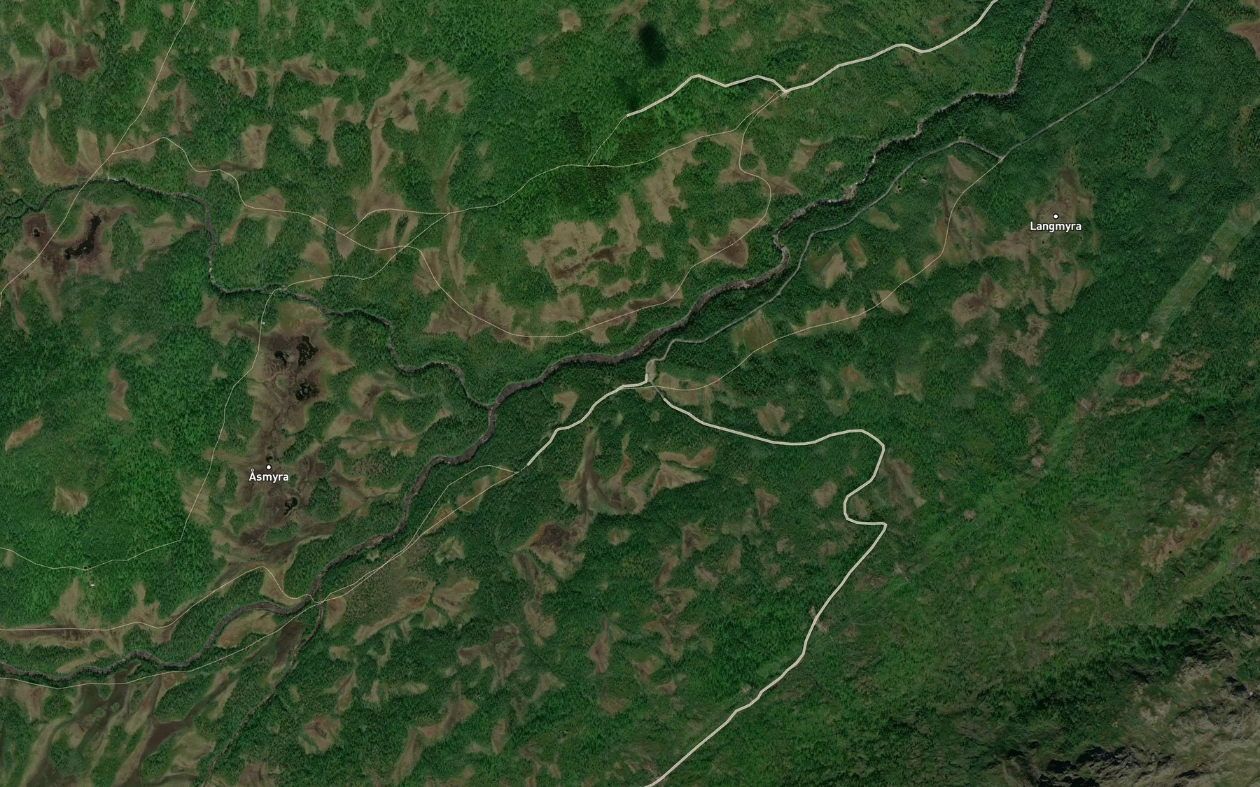 Satellite map of the Midtre Fiskbekk