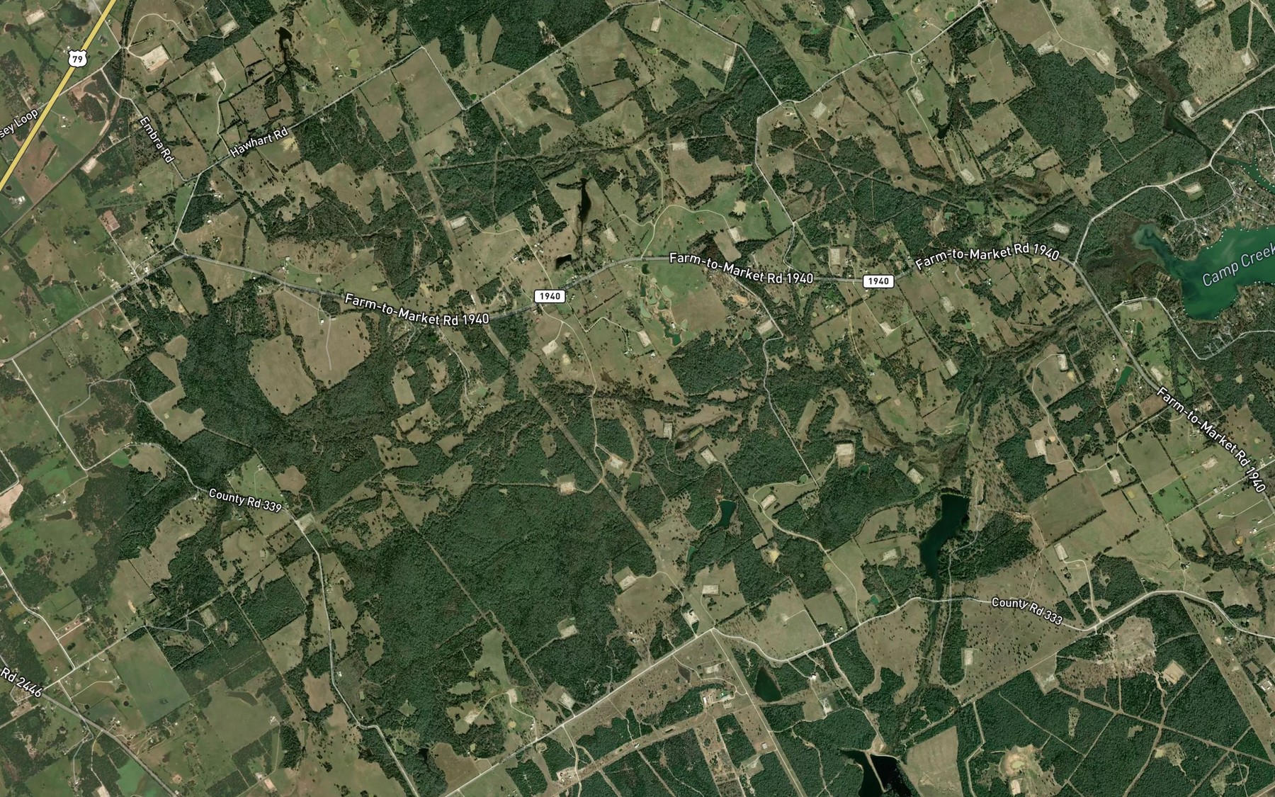 Satellite map of the Deep Branch