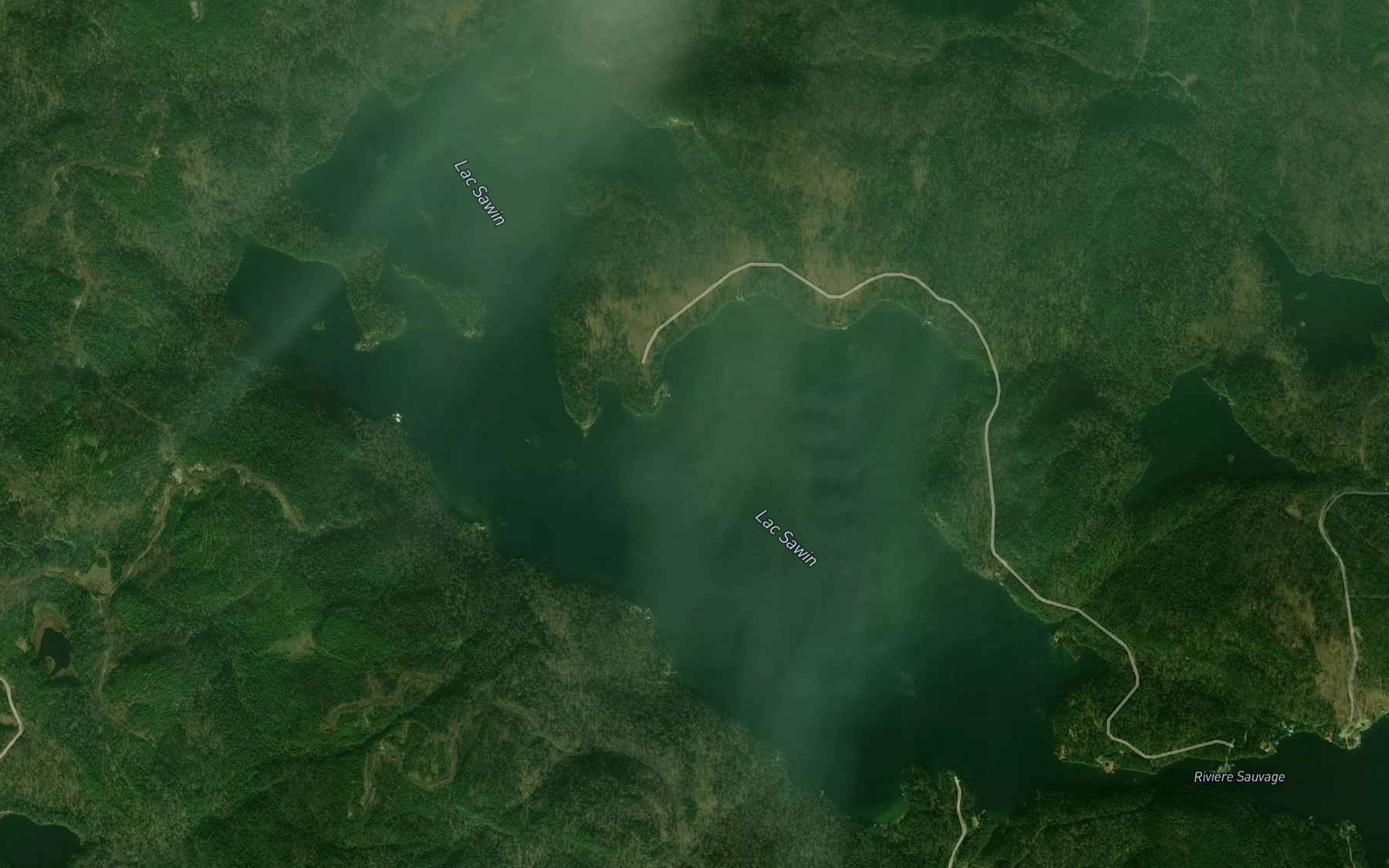 Satellite map of the Lac Sawin