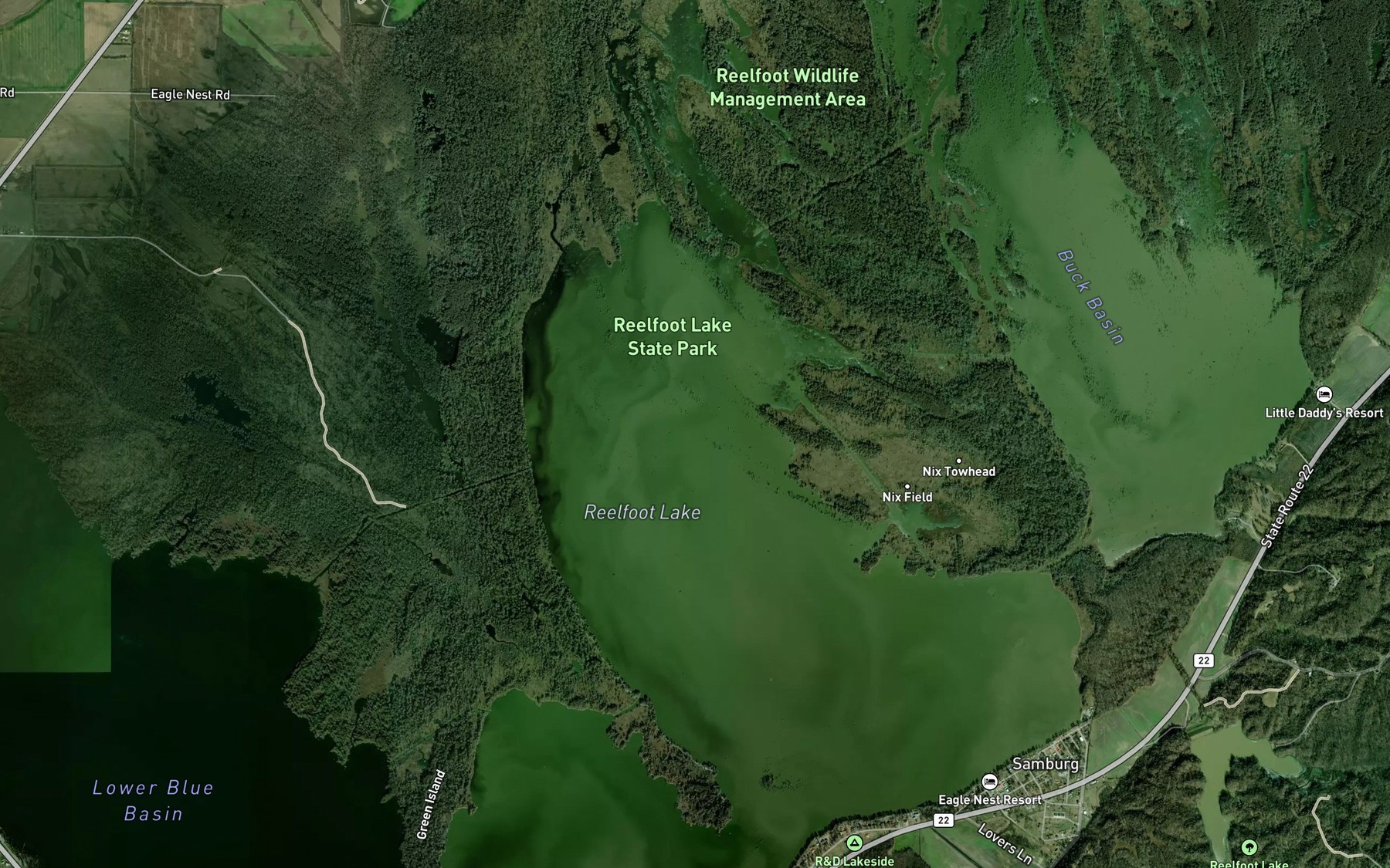 Satellite map of the Reading House Slough