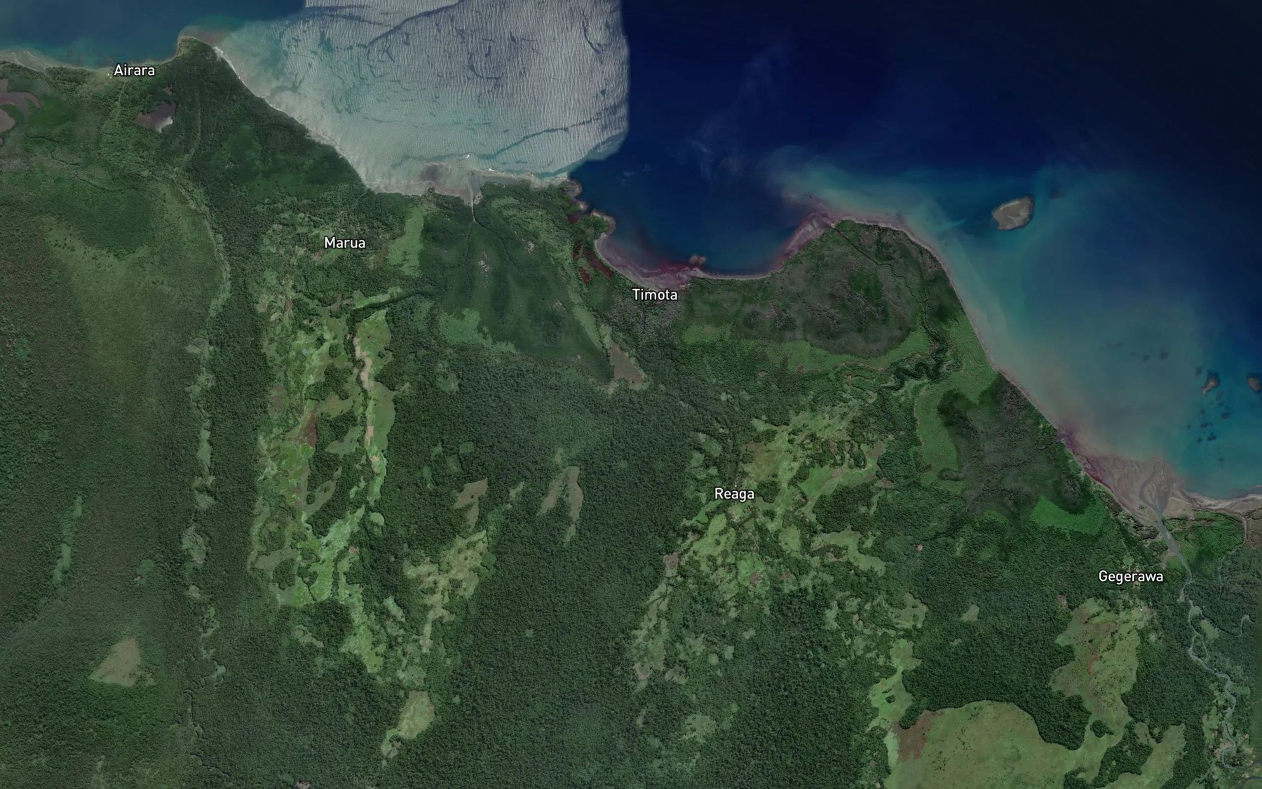 Satellite map of the Timota Creek