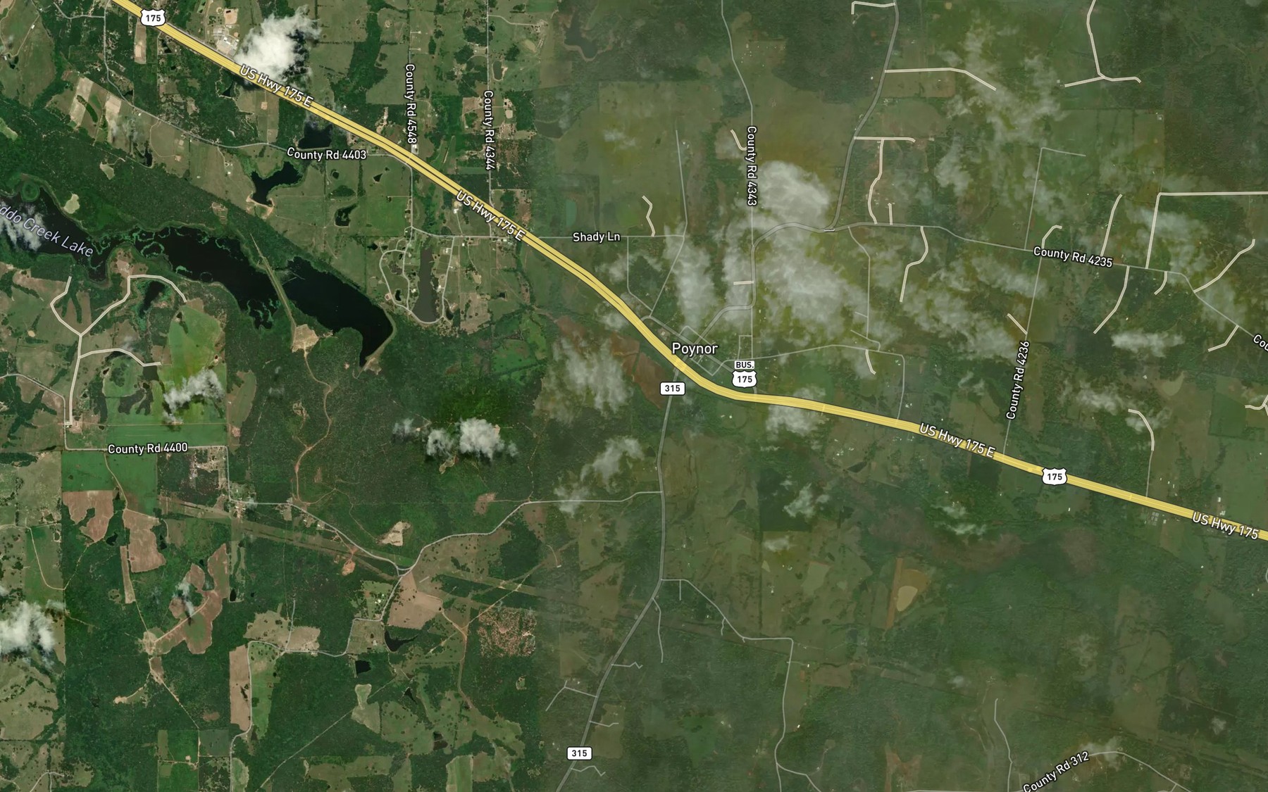 Satellite map of the Mill Branch