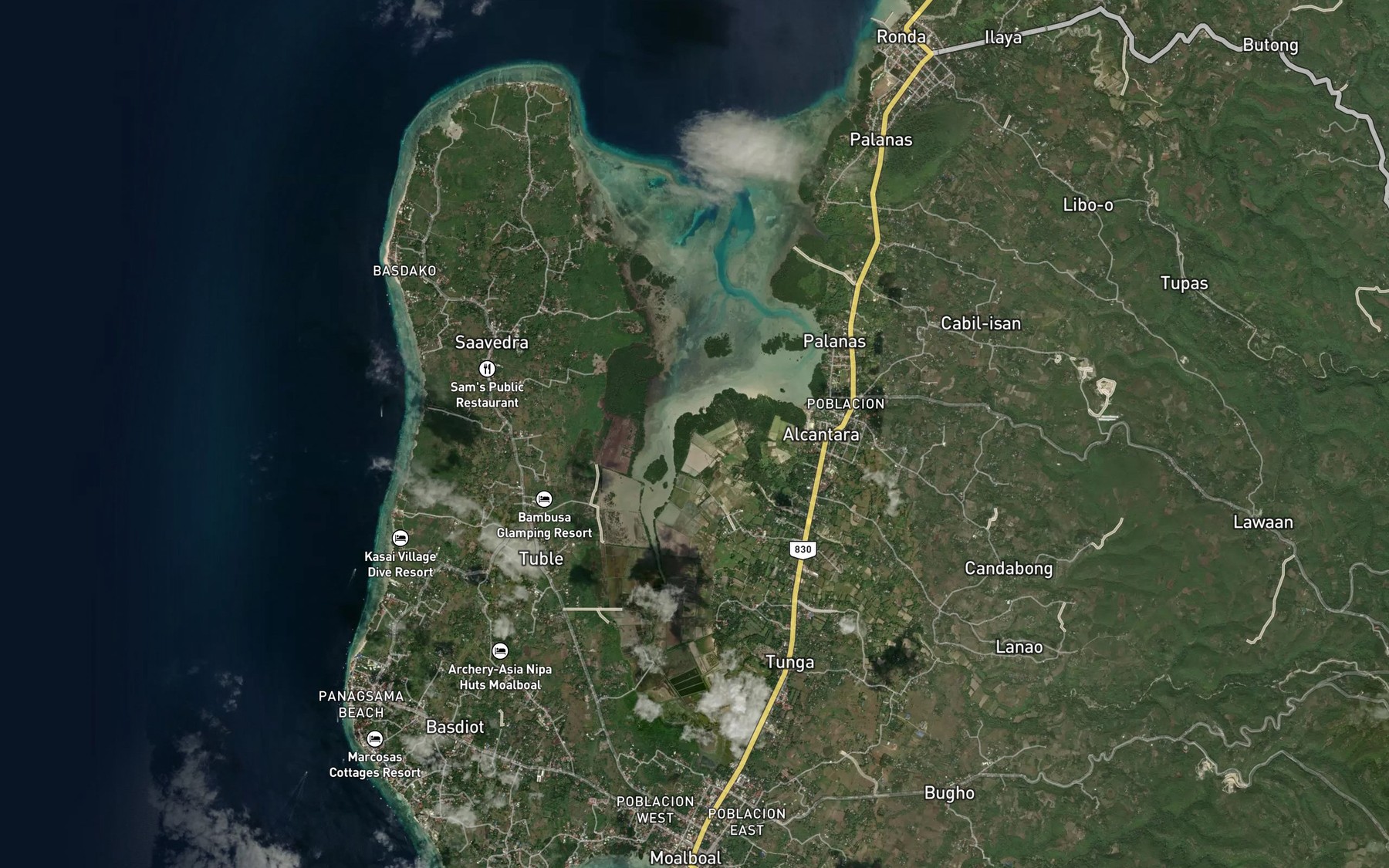 Satellite map of the Pulo River