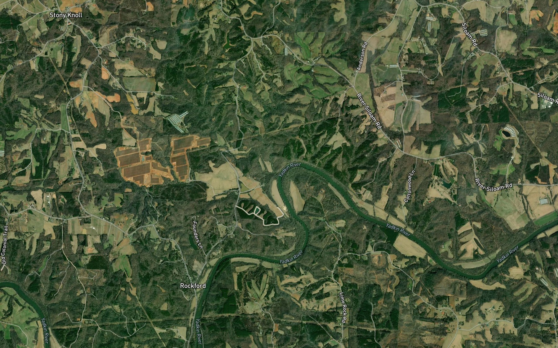 Satellite map of the Double Creek