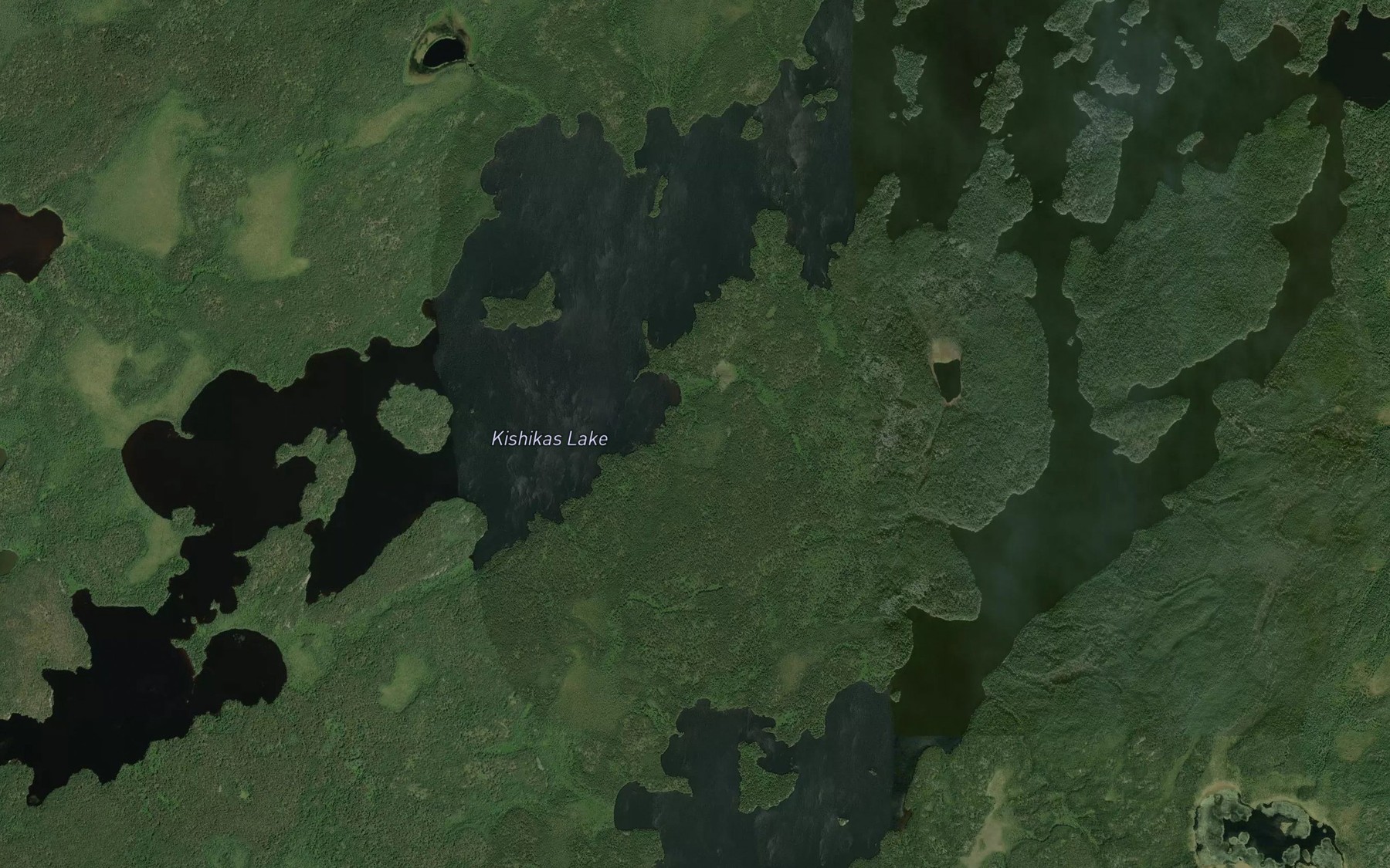 Satellite map of the Kishikas Lake