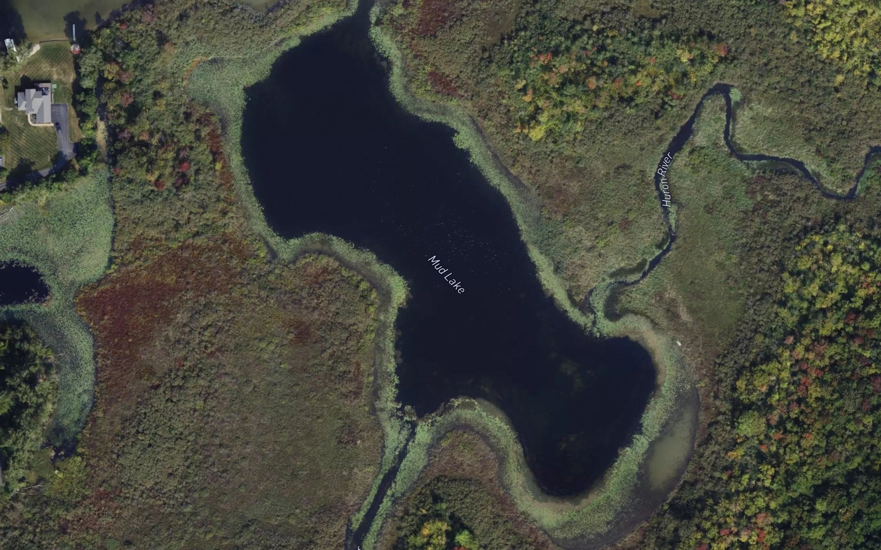 Satellite map of the Mud Lake