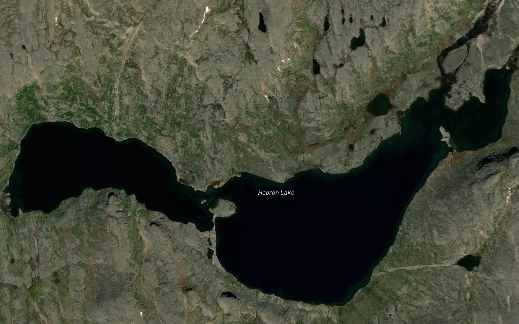 Satellite map of the Hebron Lake