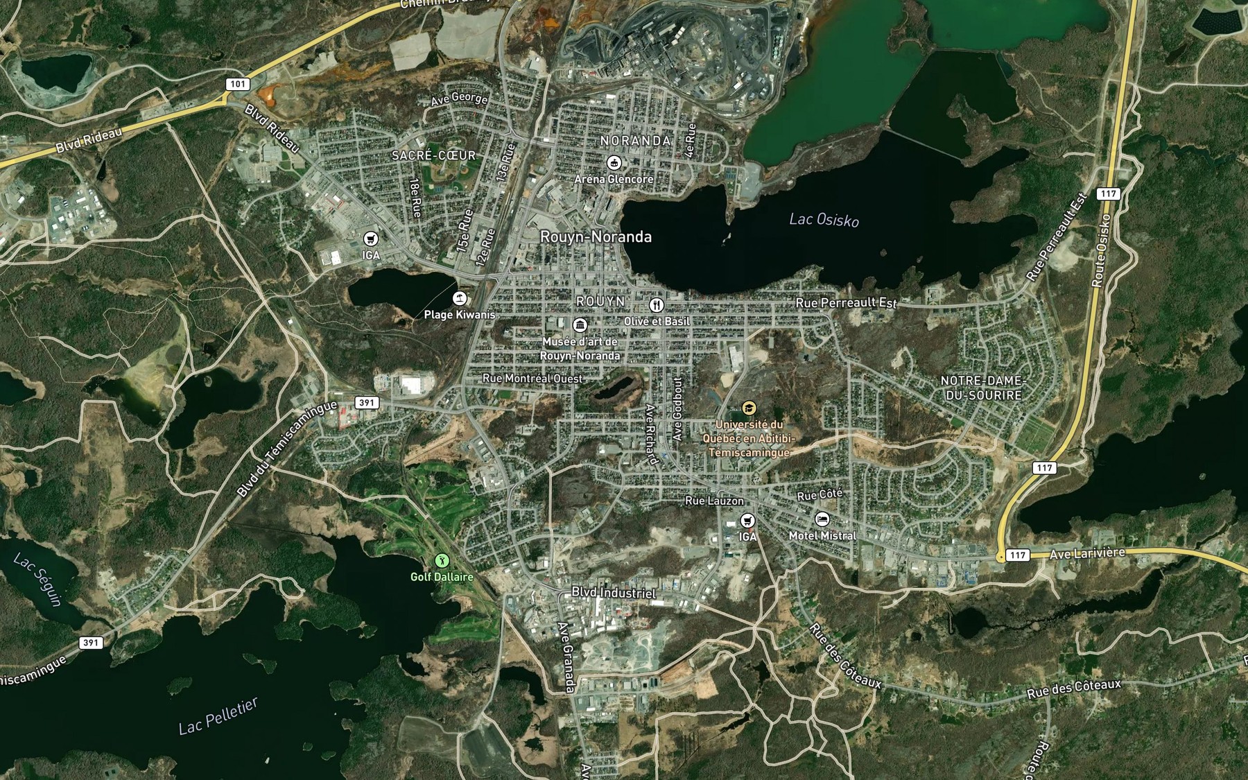 Satellite map of the Lac Edouard