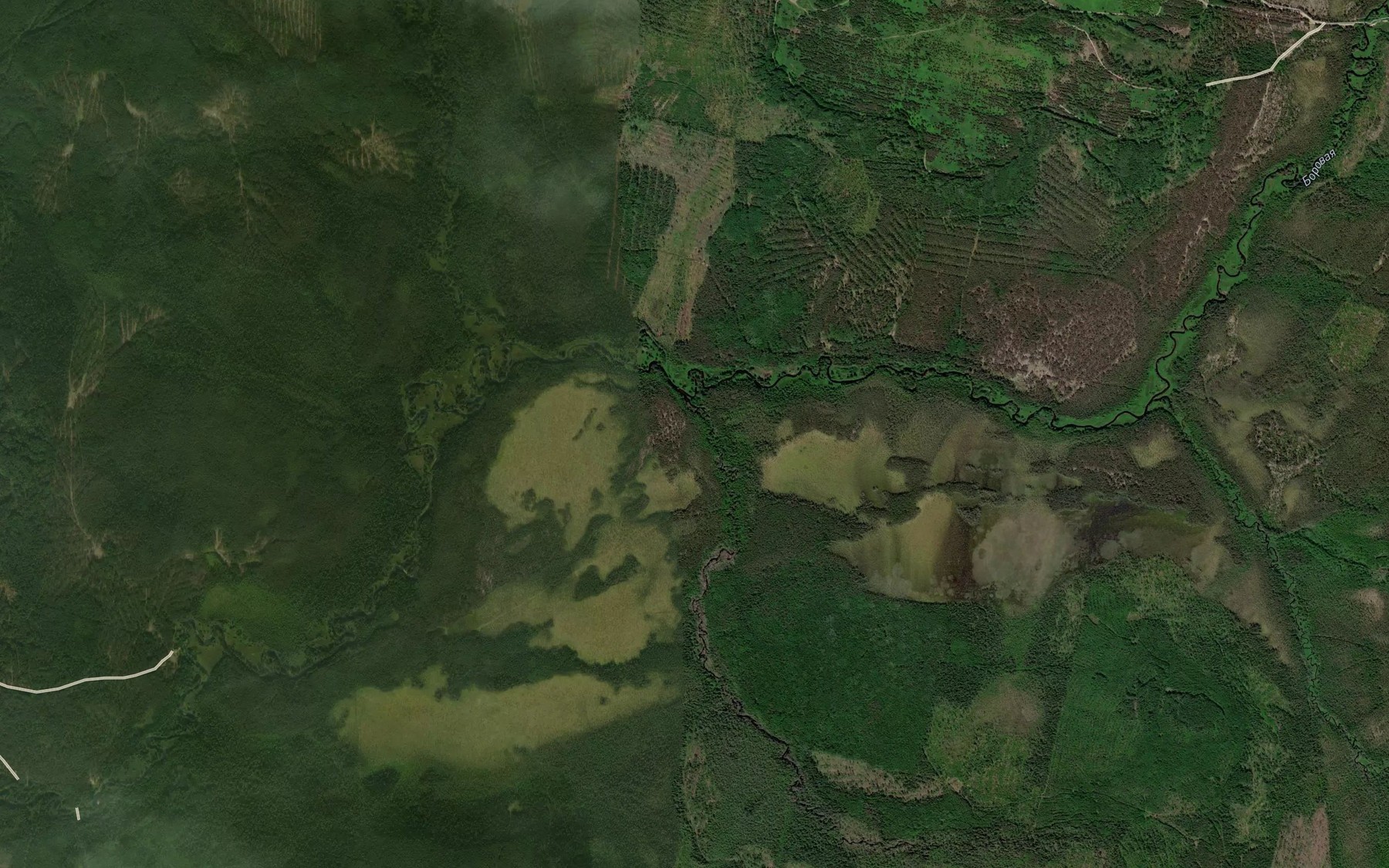 Satellite map of the Potymka