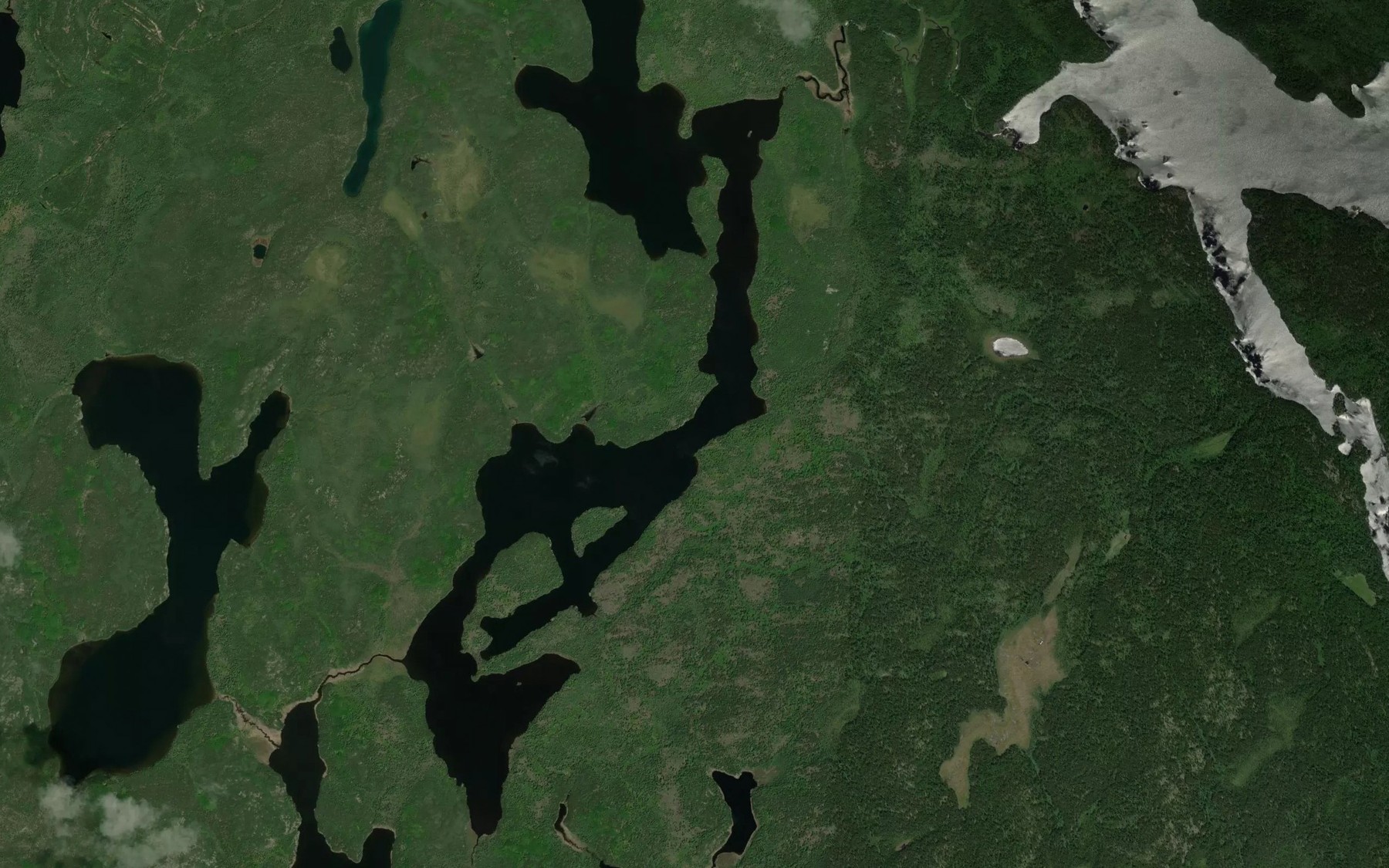 Satellite map of the Pert Lake