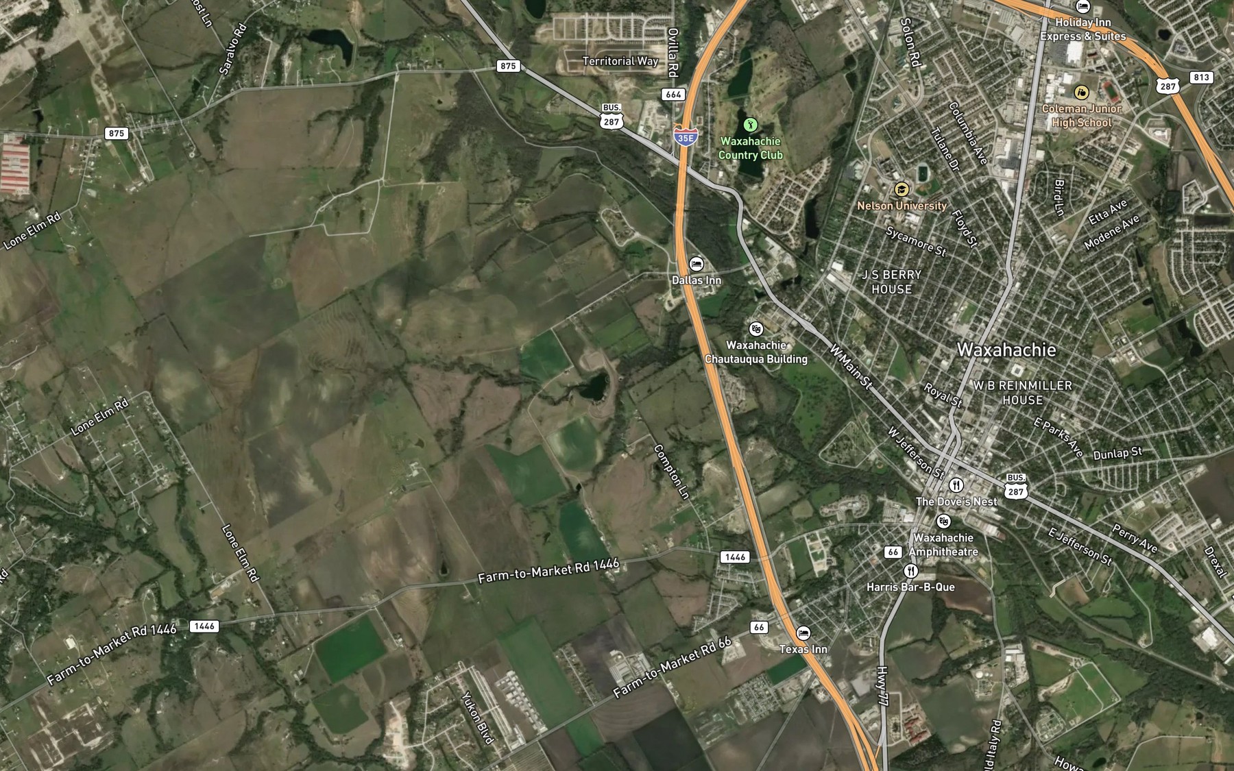 Satellite map of the Soil Conservation Service Site 15 Reservoir