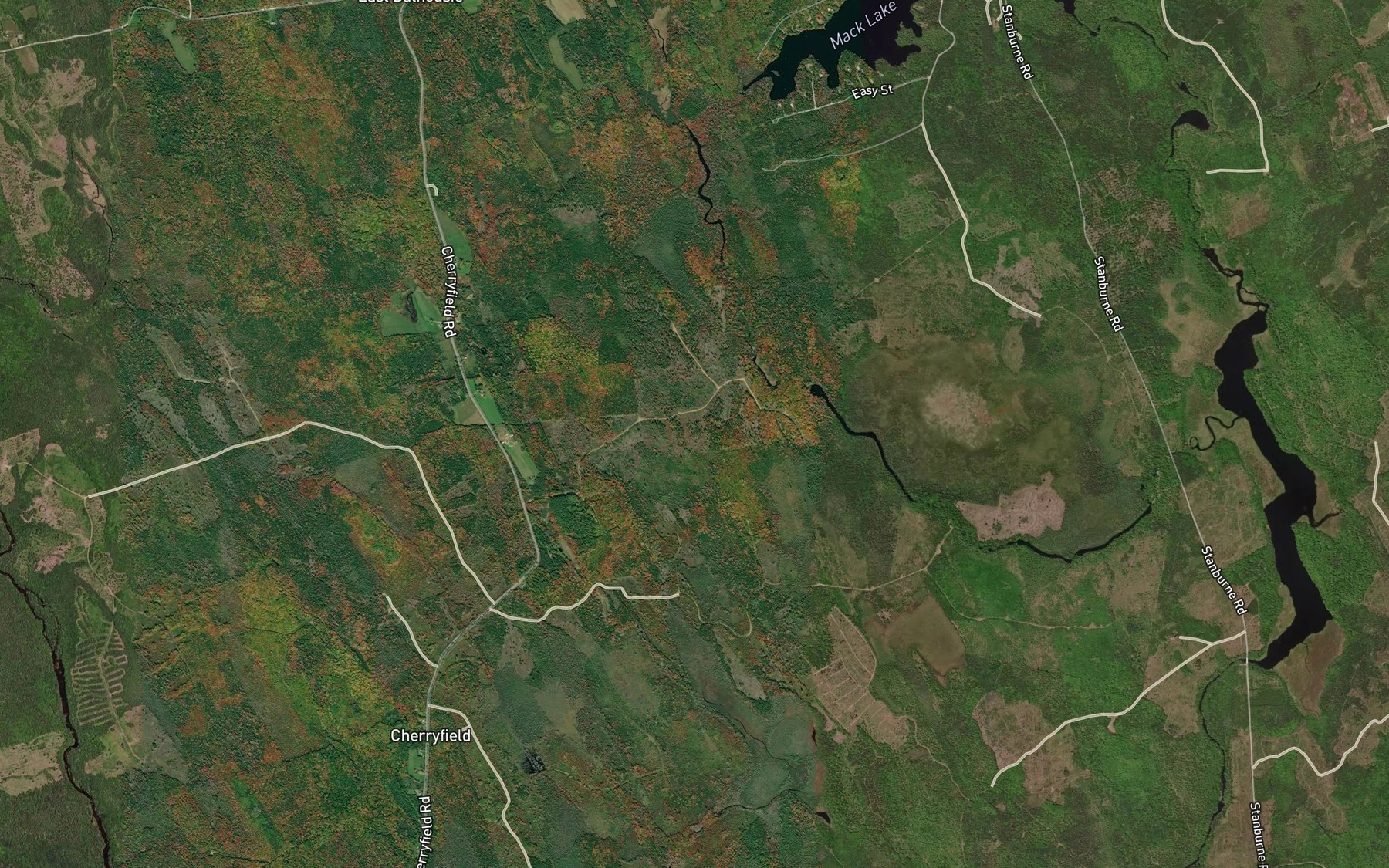 Satellite map of the Second Pond