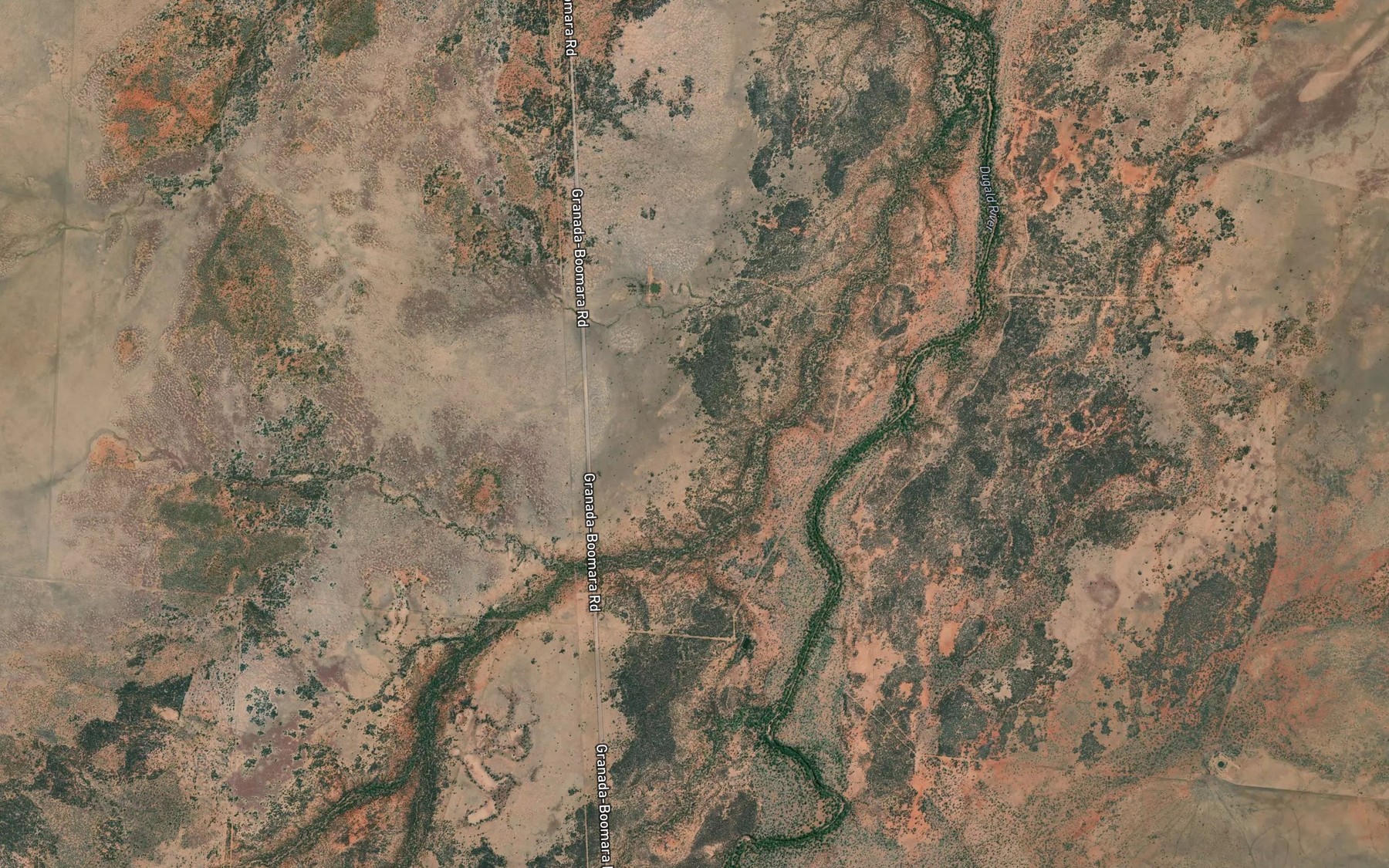 Satellite map of the Spider Creek