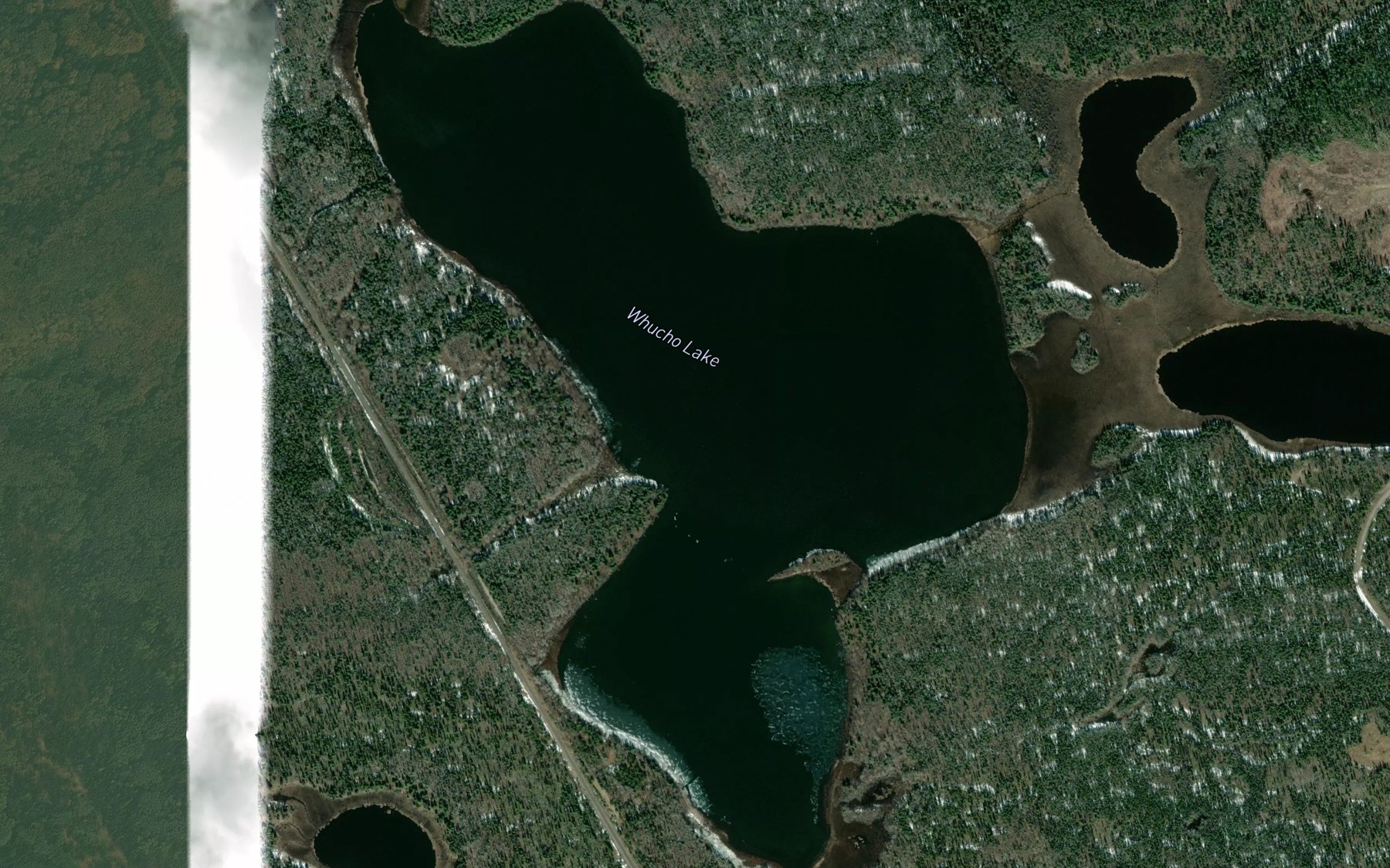 Satellite map of the Whucho Lake