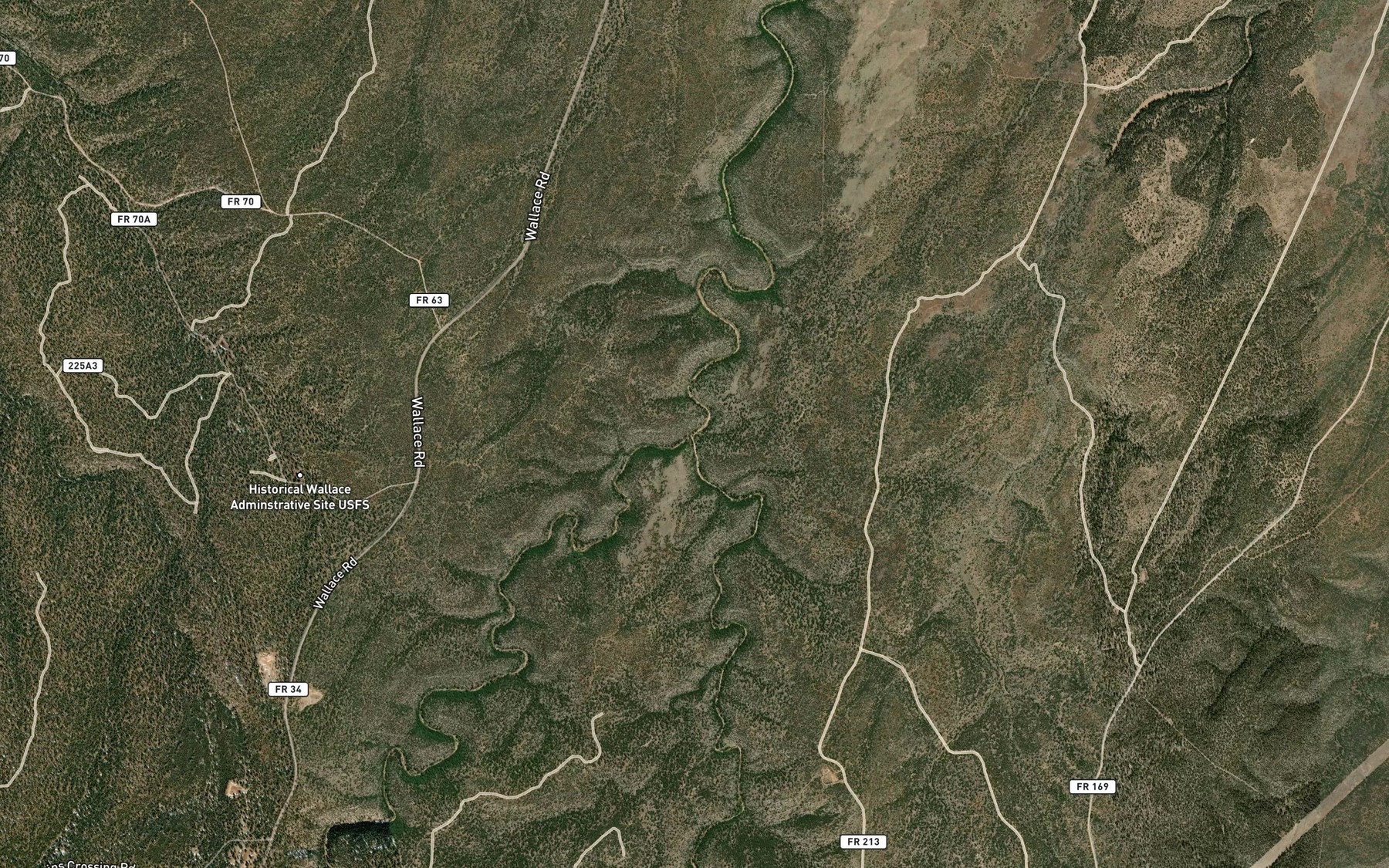 Satellite map of the Alder Creek