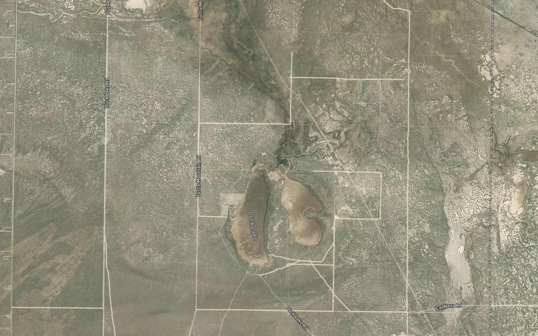 Satellite map of the Skedaddle Creek