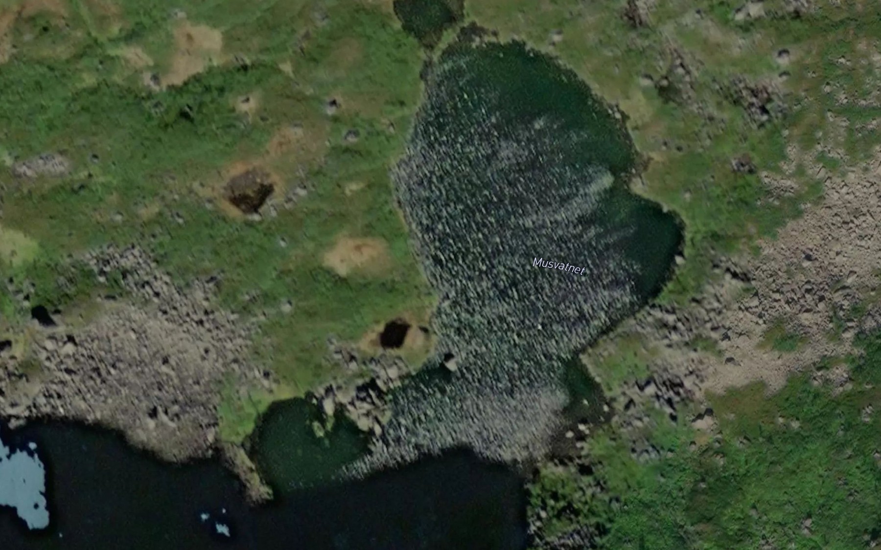 Satellite map of the Musvatnet