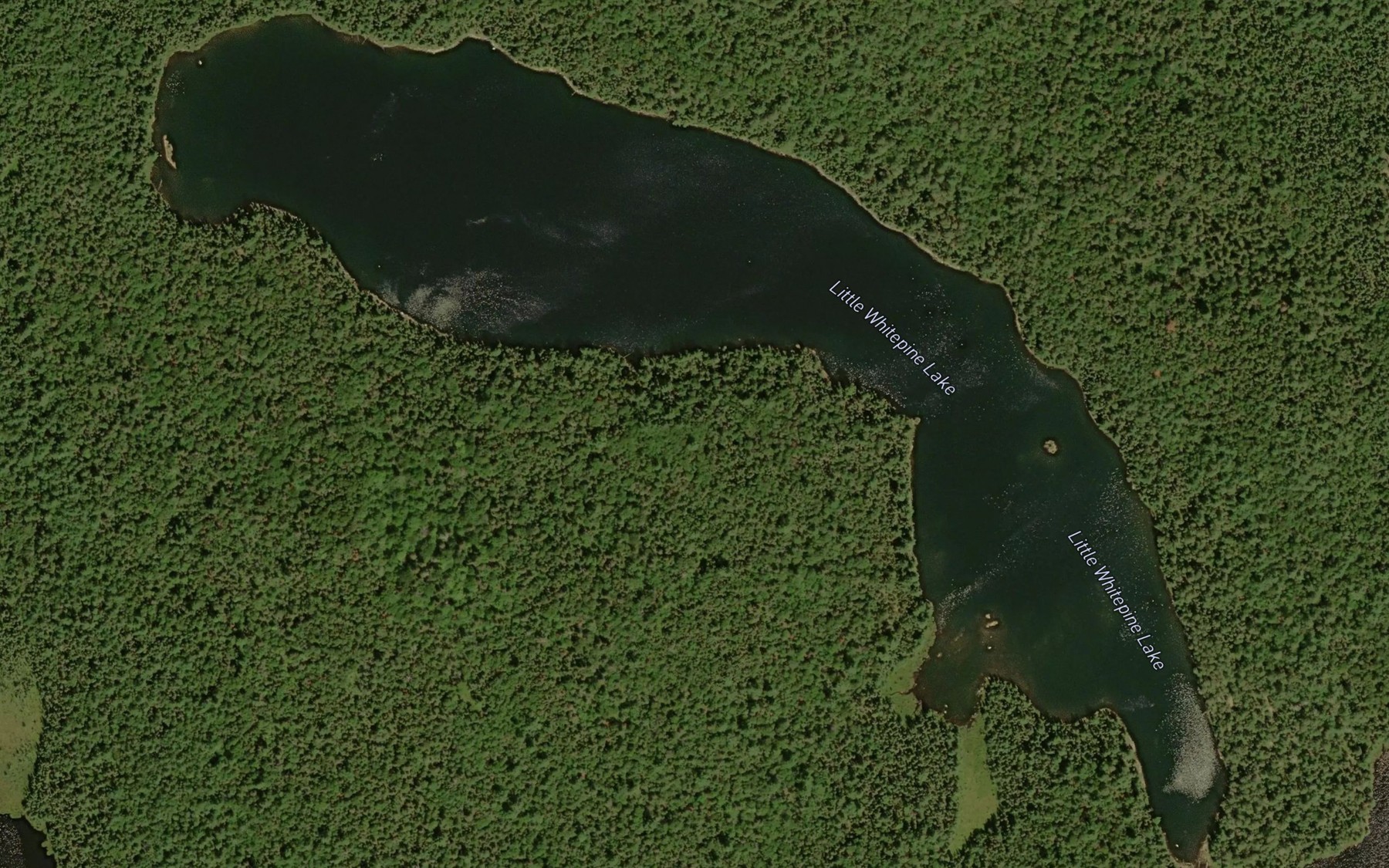 Satellite map of the Little Whitepine Lake