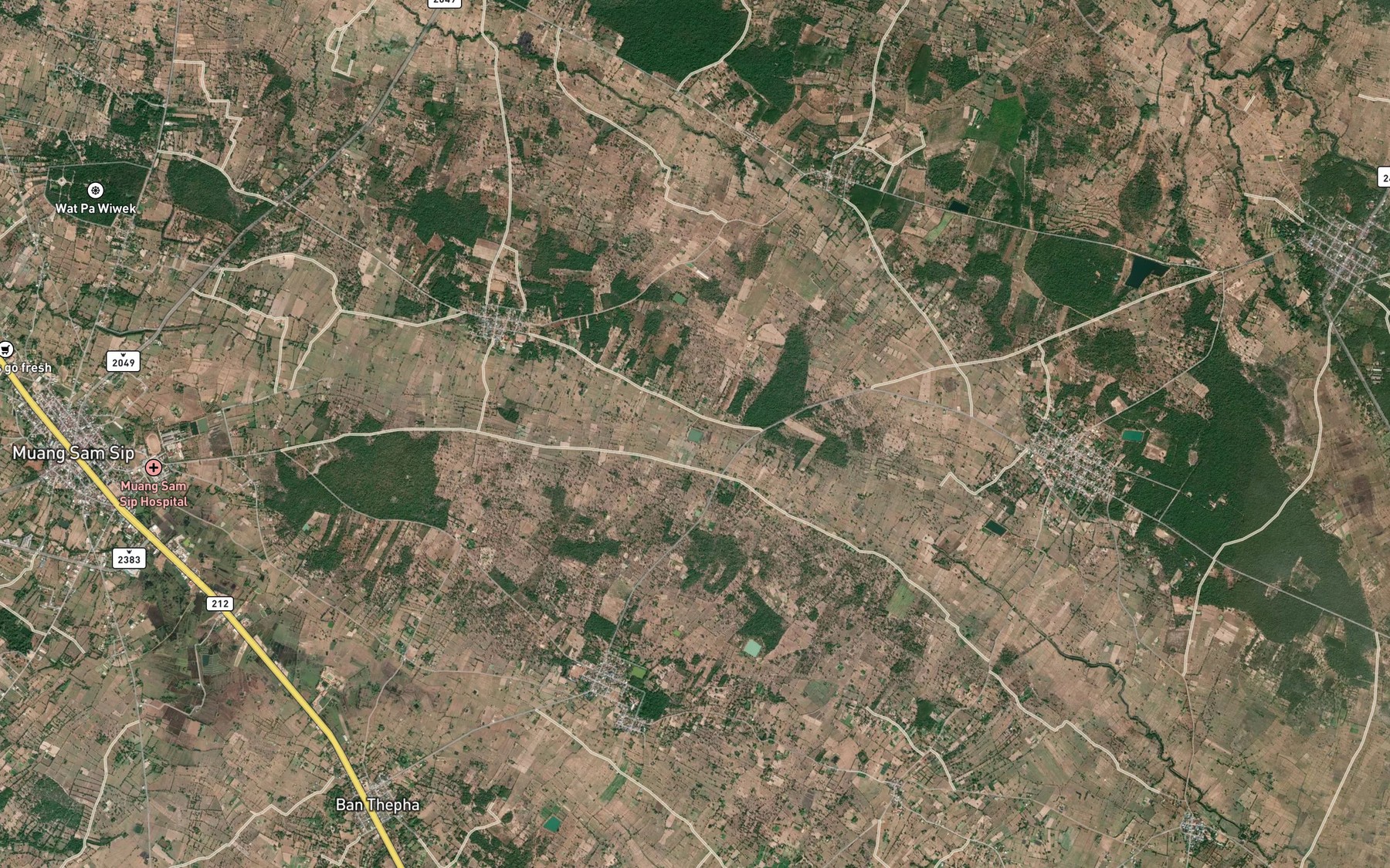 Satellite map of the Nong Bua Yai