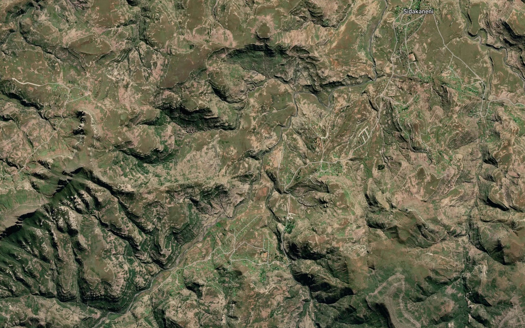Satellite map of the Zinqayi