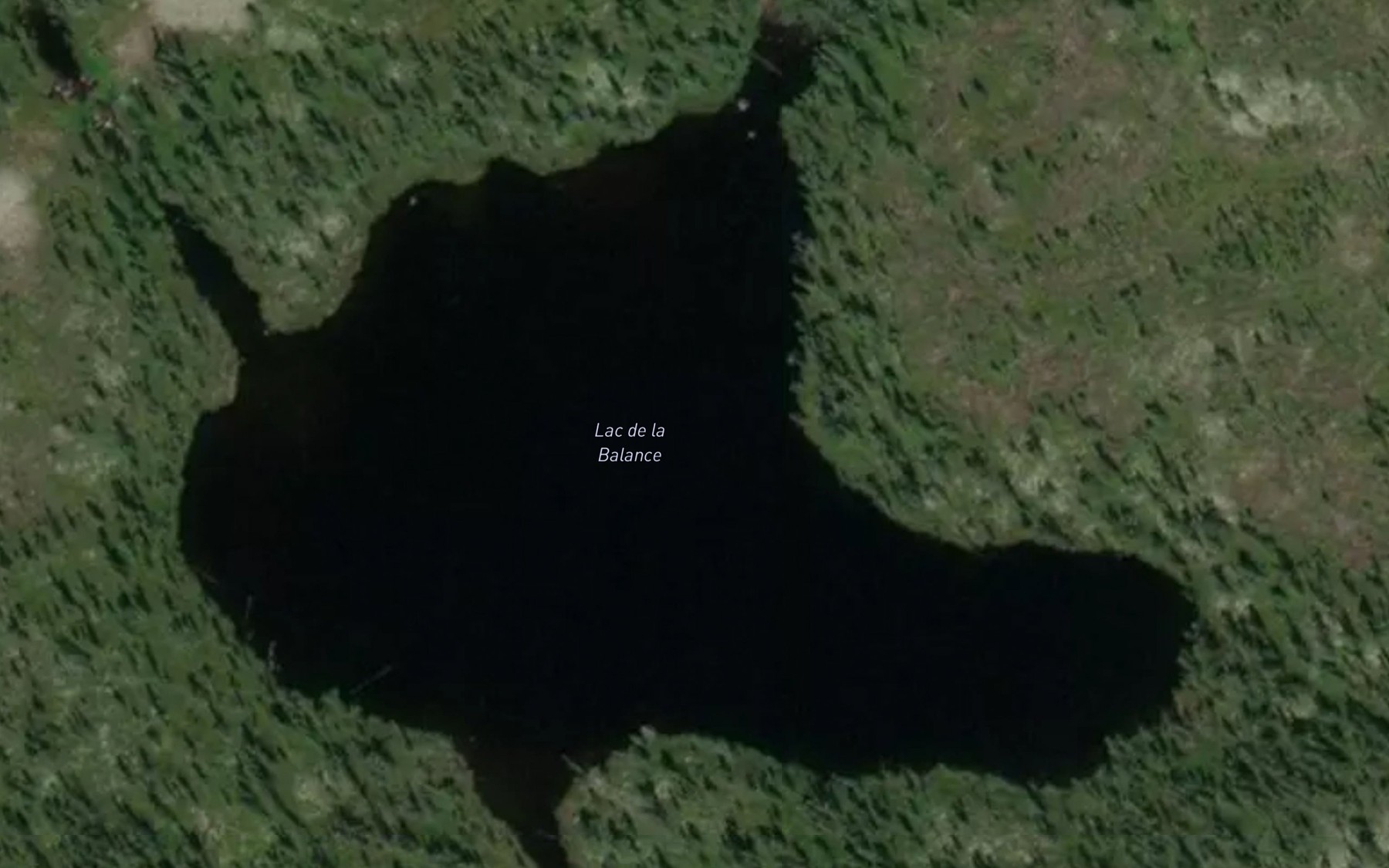 Satellite map of the Lac de la Balance