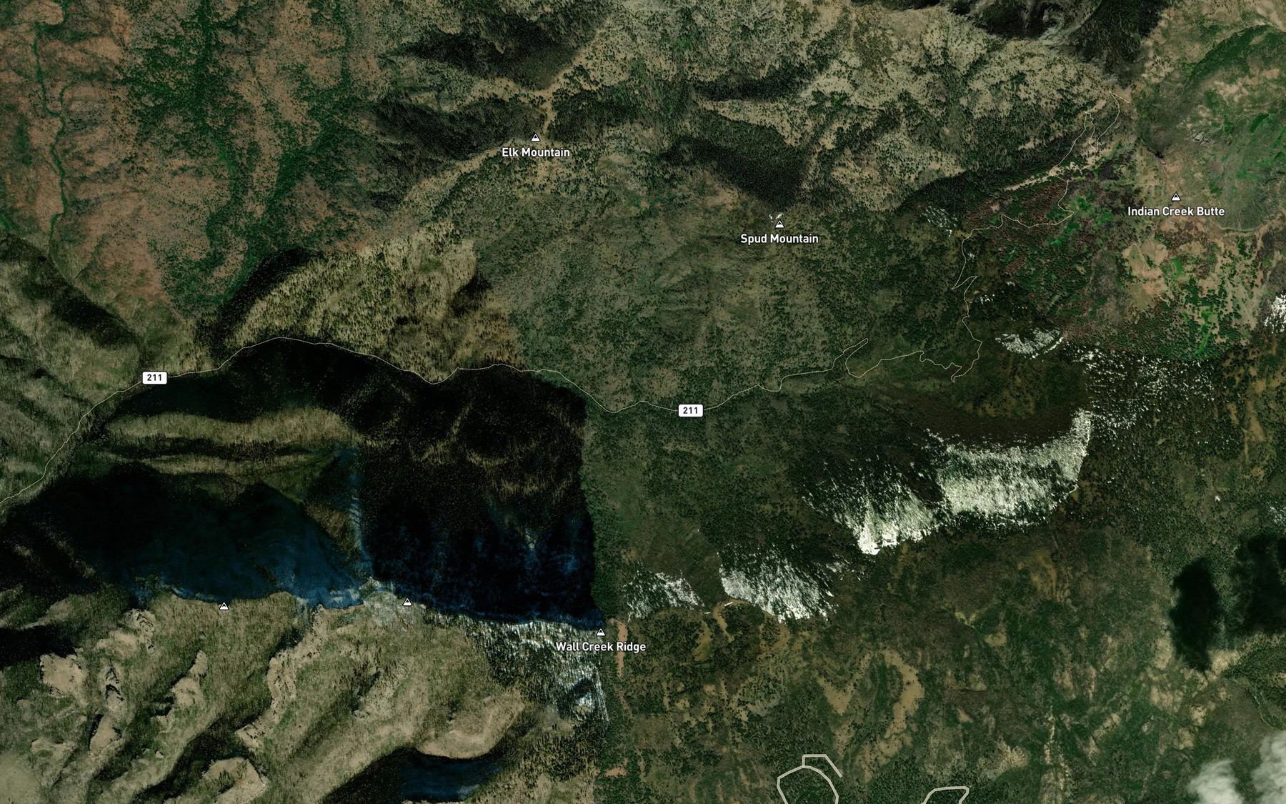 Satellite map of the East Brookling Creek