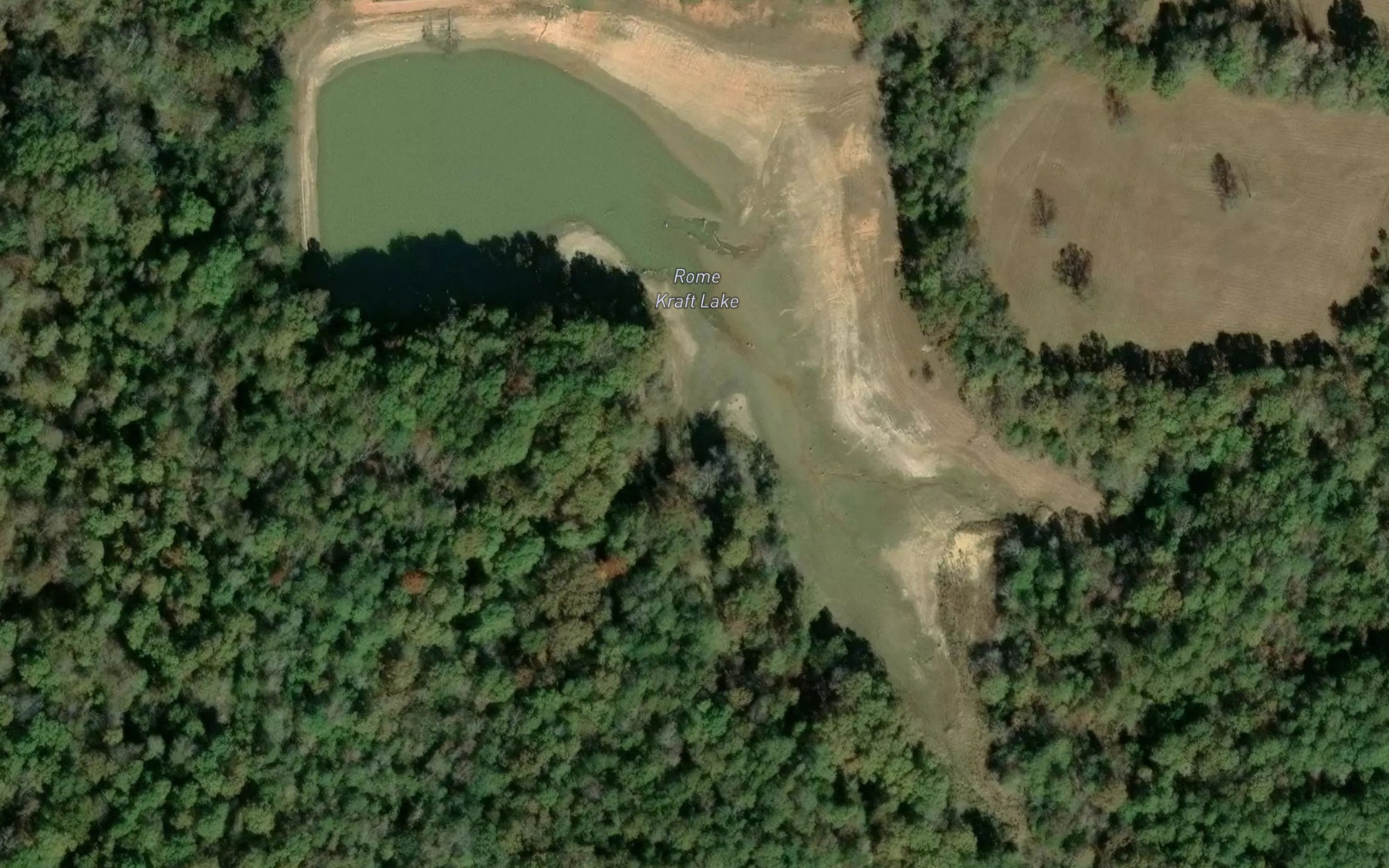 Satellite map of the Rome Kraft Lake
