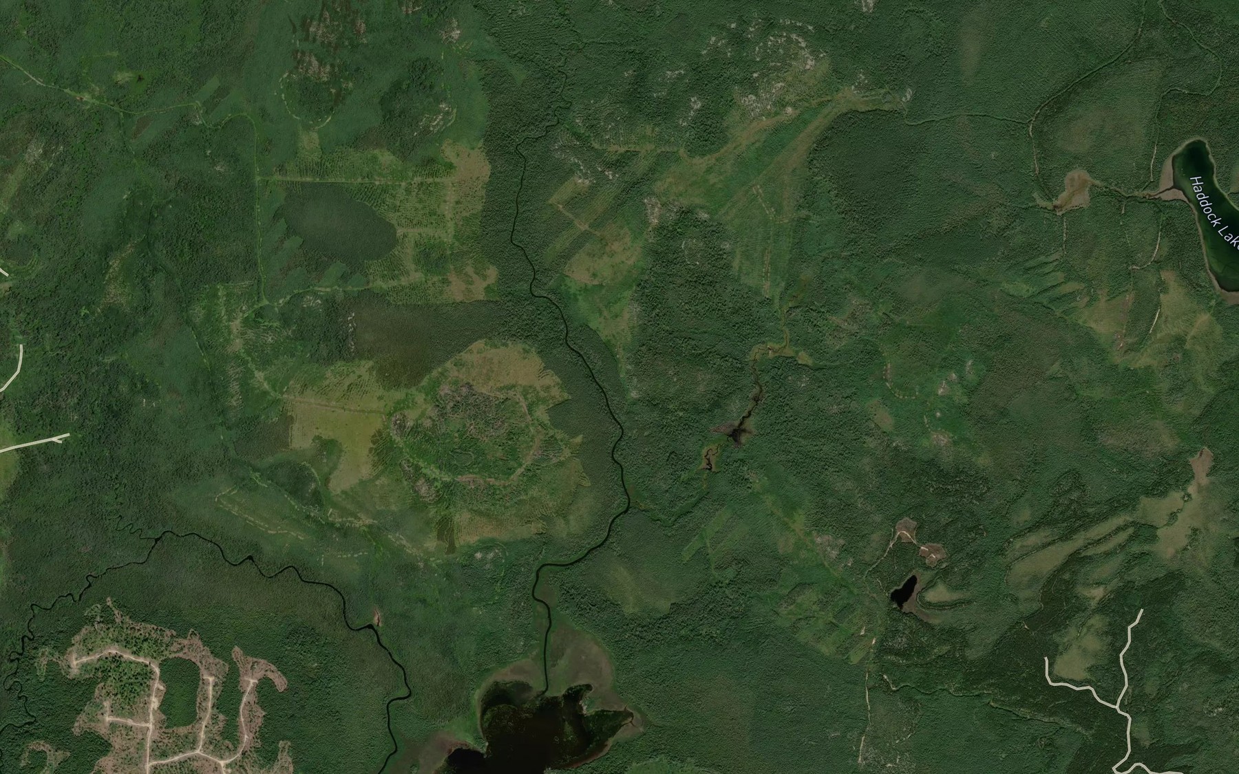 Satellite map of the Haddock Creek