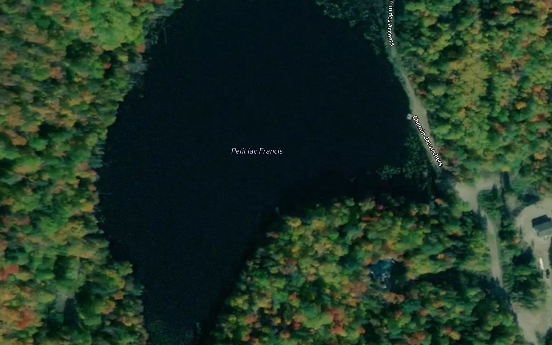 Satellite map of the Petit lac Francis