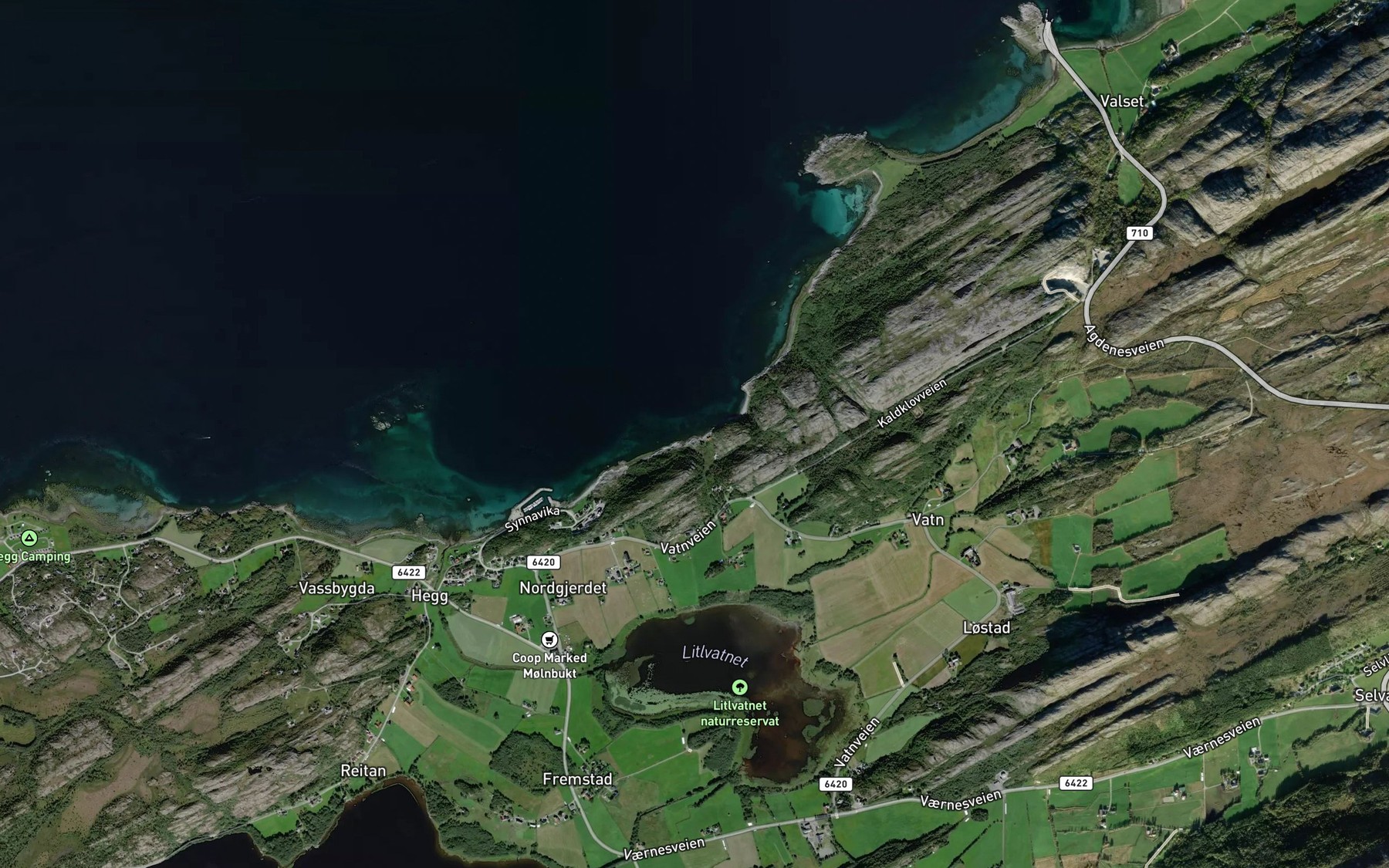Satellite map of the Varvika